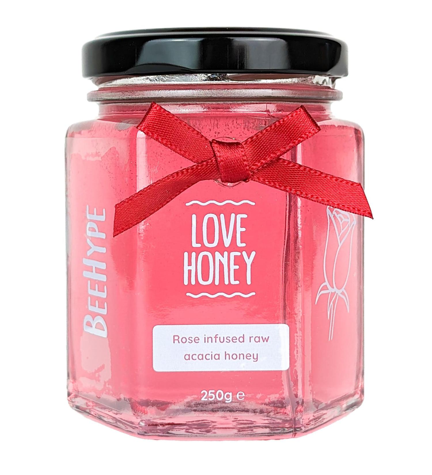 BeeHype - Love Honey Limited Edition Fusion of Raw Acacia Honey with Rose Oil 250g Love Honey Pack of 1 - Buy Online on SooperMarket.com