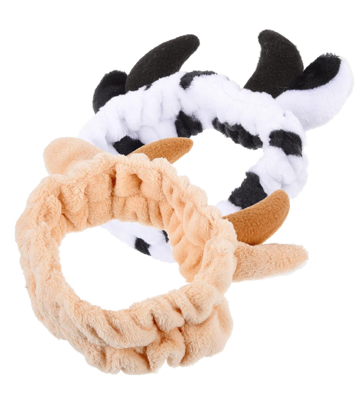FRCOLOR 2 Pcs Milk Cow Animal Ear Spa Headband for Makeup & Skincare - Buy Online on SooperMarket.com