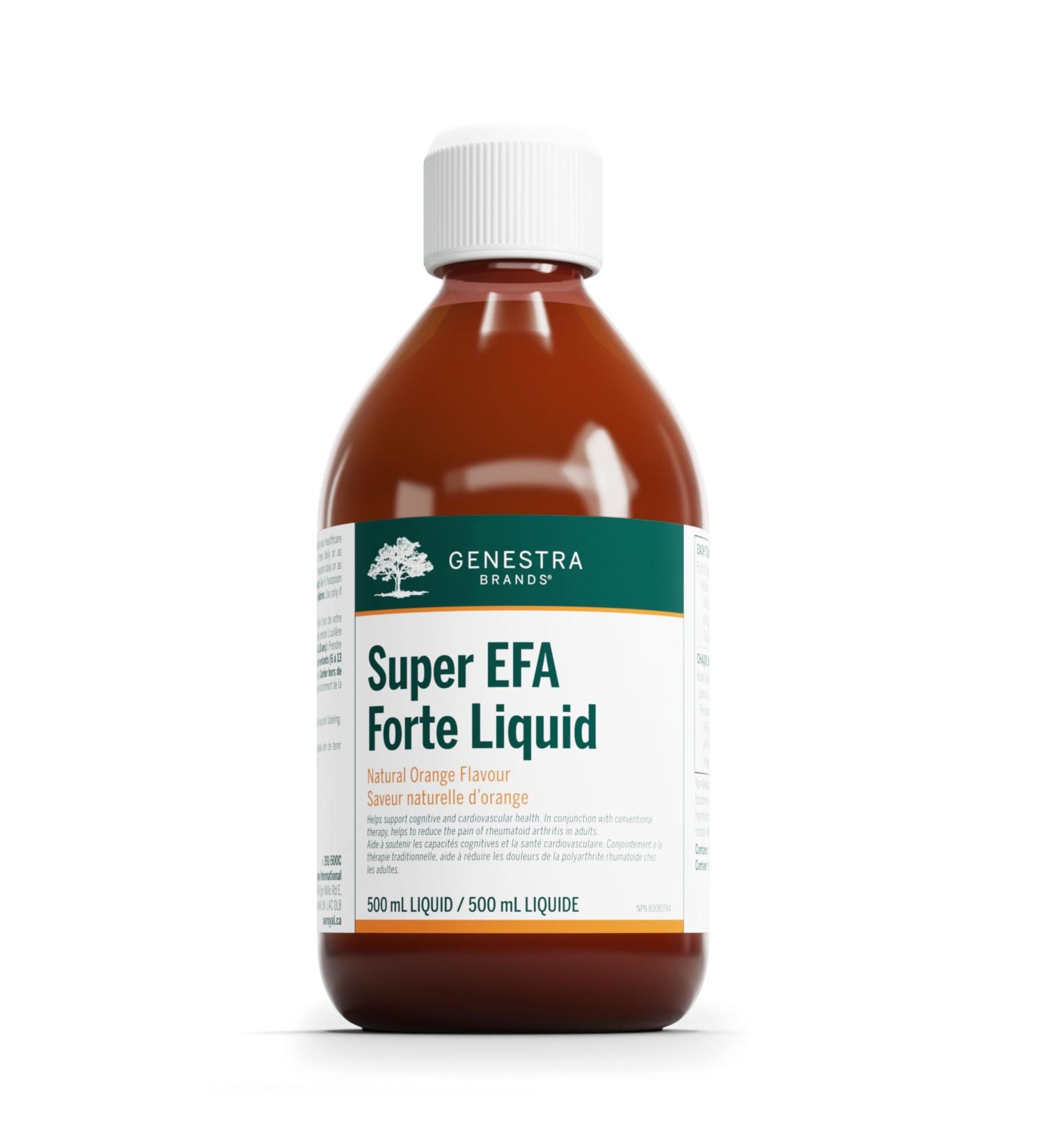 Genestra Brands - Super EFA Forte Liquid - Support for Cognitive and Cardiovascular Health* - 500 ml Liquid - Natural Orange Flavour - Buy Online on SooperMarket.com