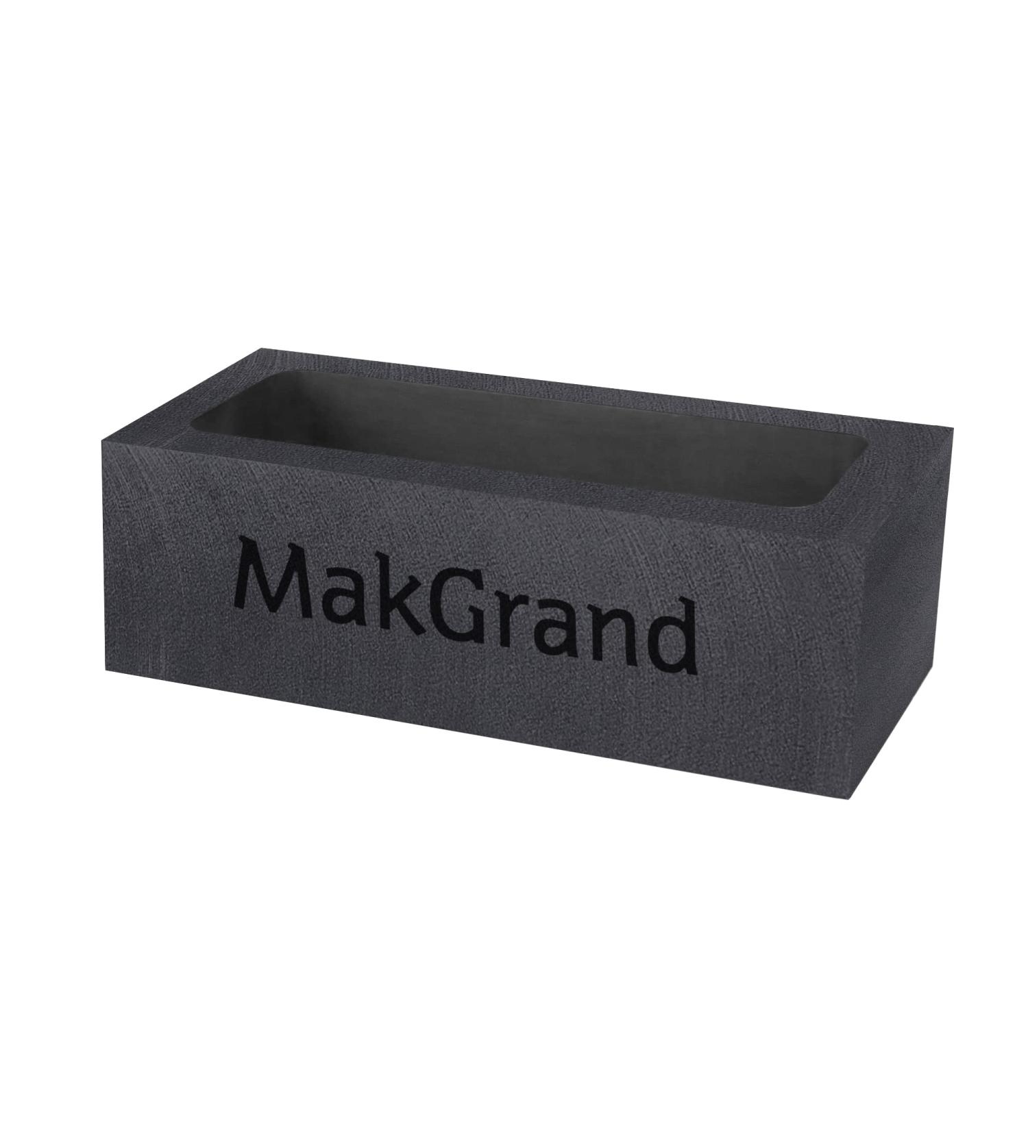 MakGrand 2Kg Graphite Ingot Mold for Melting Aluminum Copper Silver Gold 7 Capacity Options | Smelting Tool for Refining and Recycling Metal - Buy Online on SooperMarket.com
