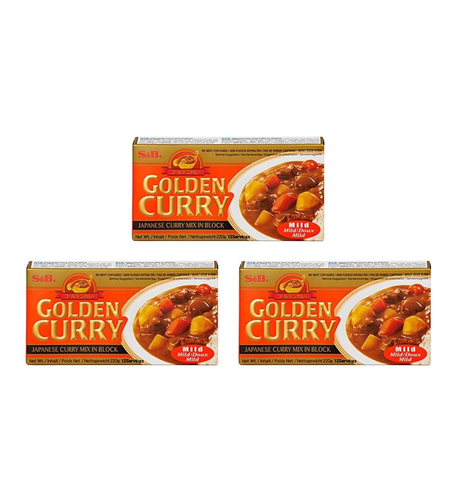CNMART Golden Curry Sauce Mix Mild No Meat and Fish 220g (Pack of 3) - Buy Online on SooperMarket.com