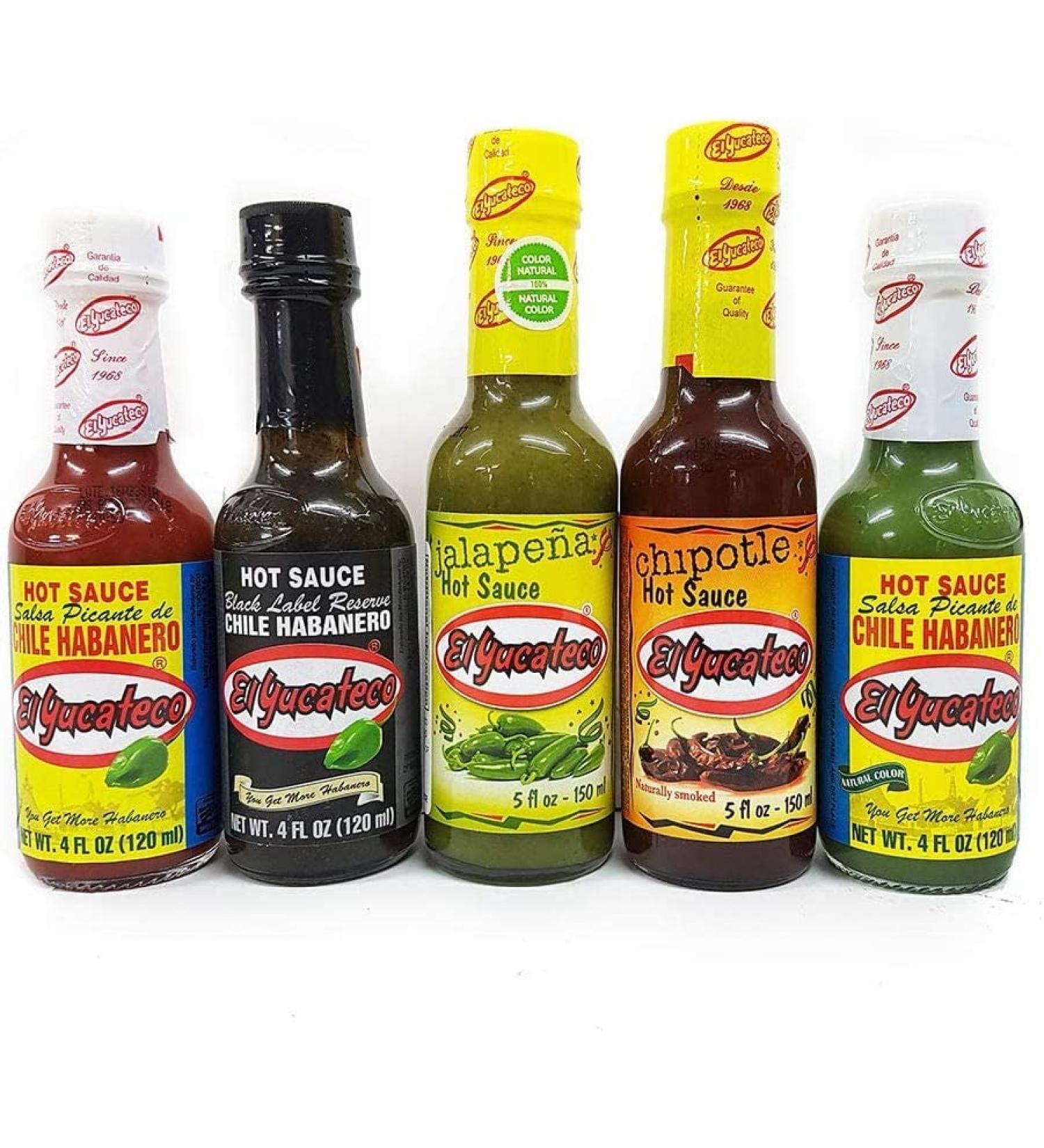 El Yucateco Salsa 5 Bottle Mexican Sauce