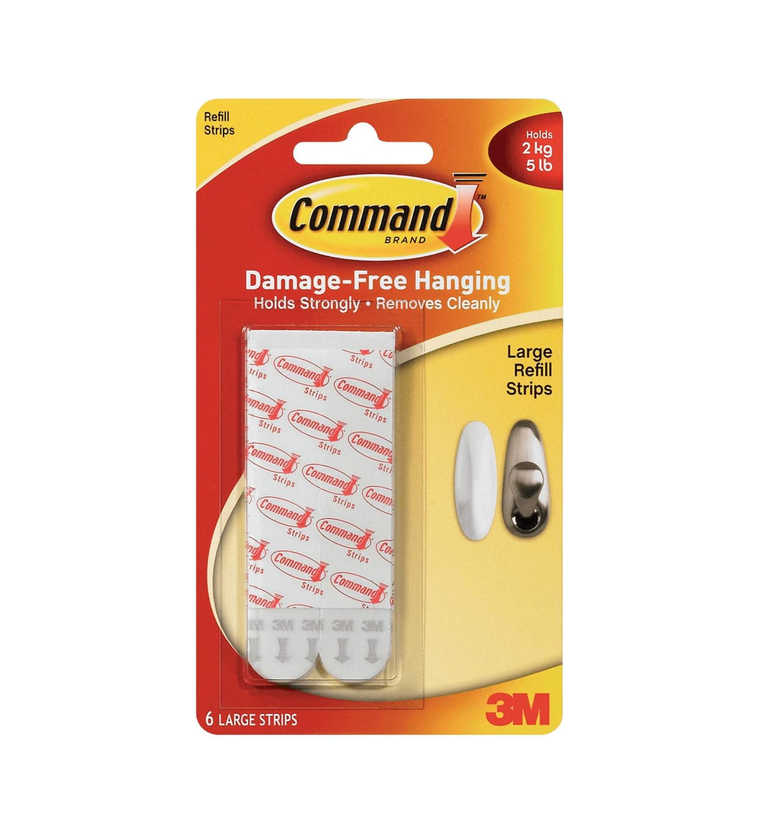 Command Strips 17023P Large Command Mounting Strips 6 Count
