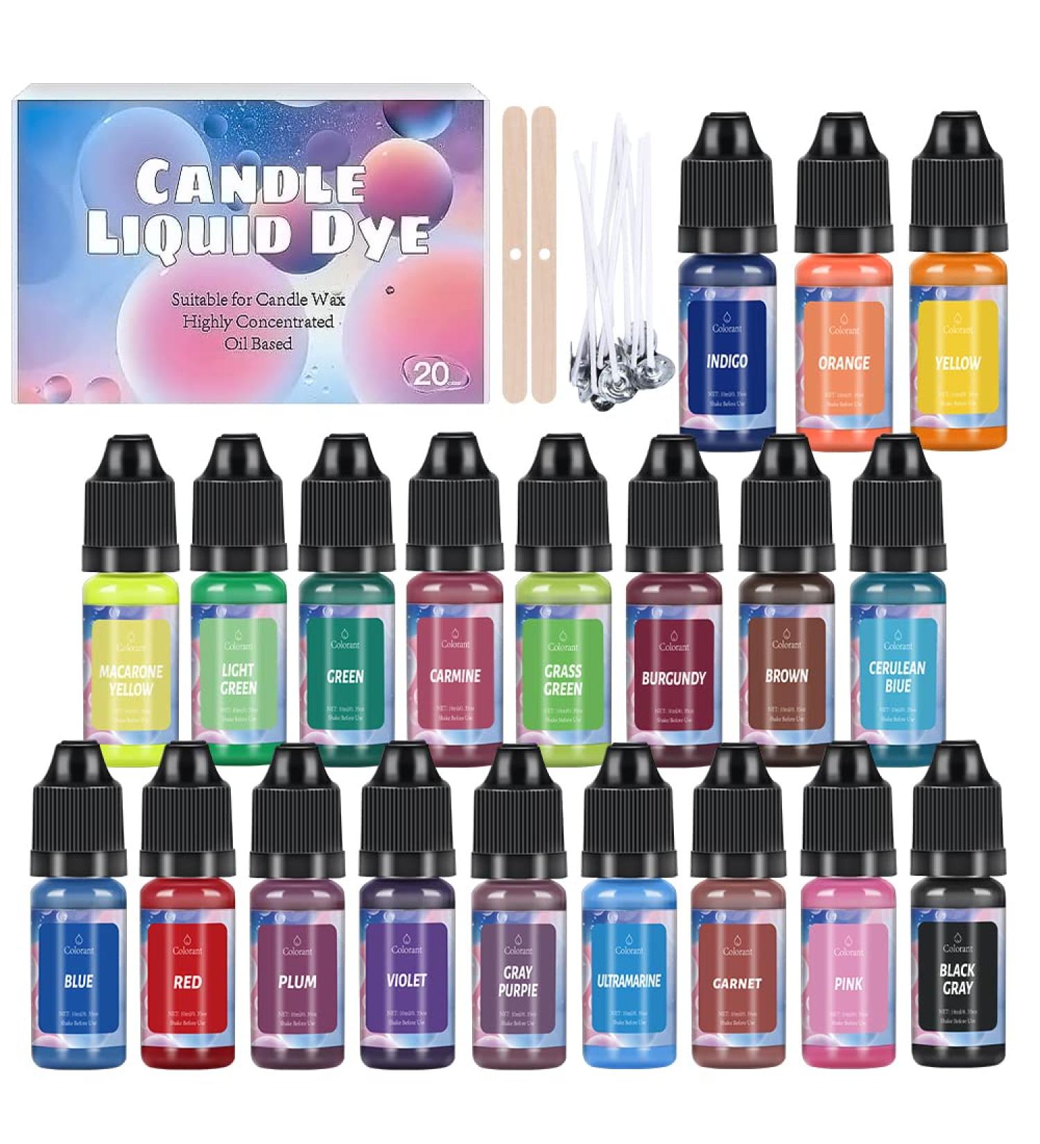 OSBANG Oil-Based Candle Color Dye Set - 20 Vibrant Non-Toxic Colors for DIY Candle Making Kit - Buy Online on SooperMarket.com