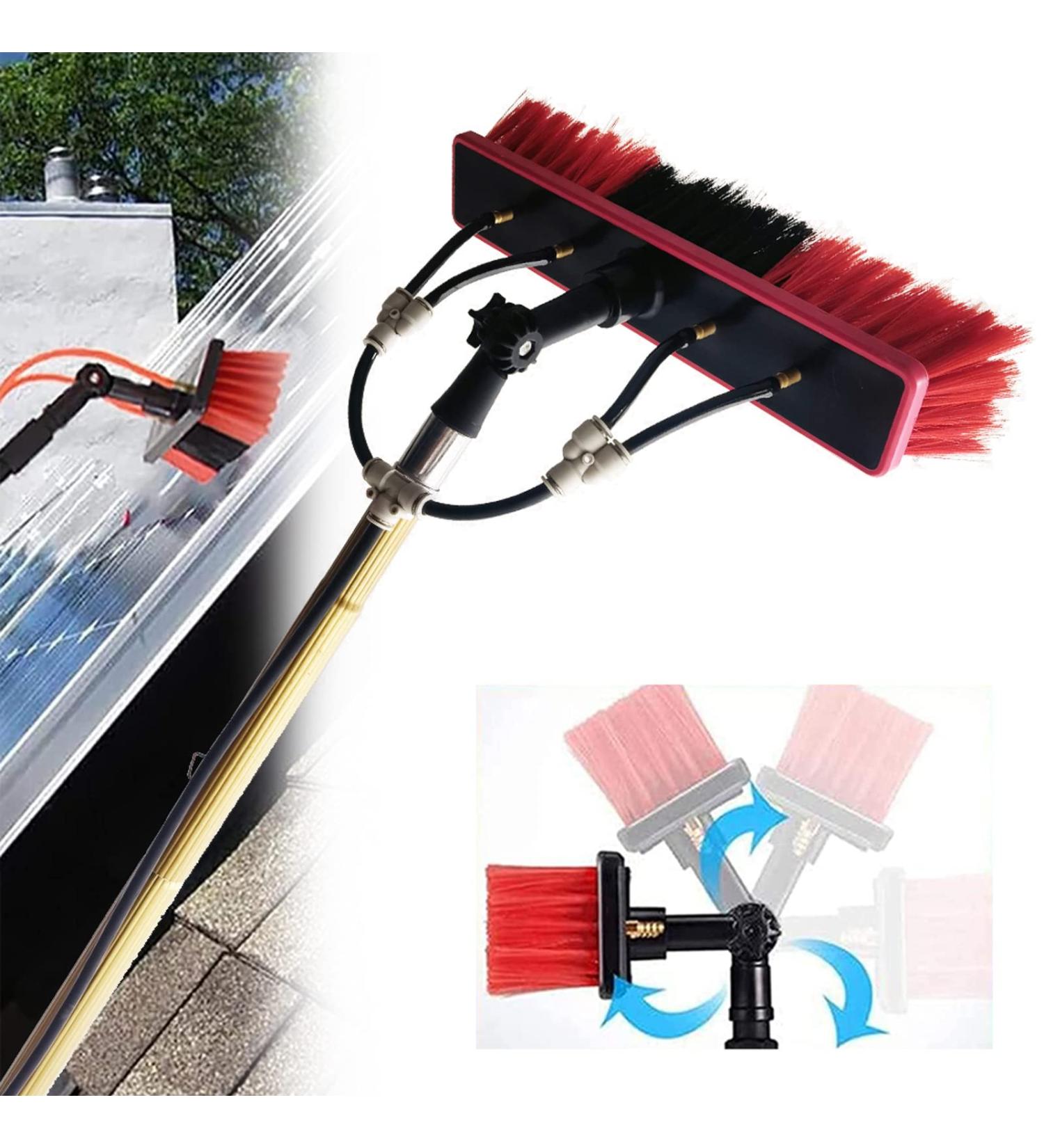 Water Fed Pole Kit Water Fed Brush Water Fed Pole Kit Window Cleaning Pole Water/Hose Fed Pole Window Cleaning Brush Equipment 55cm Brush Head 5M/17FT - Buy Online on SooperMarket.com
