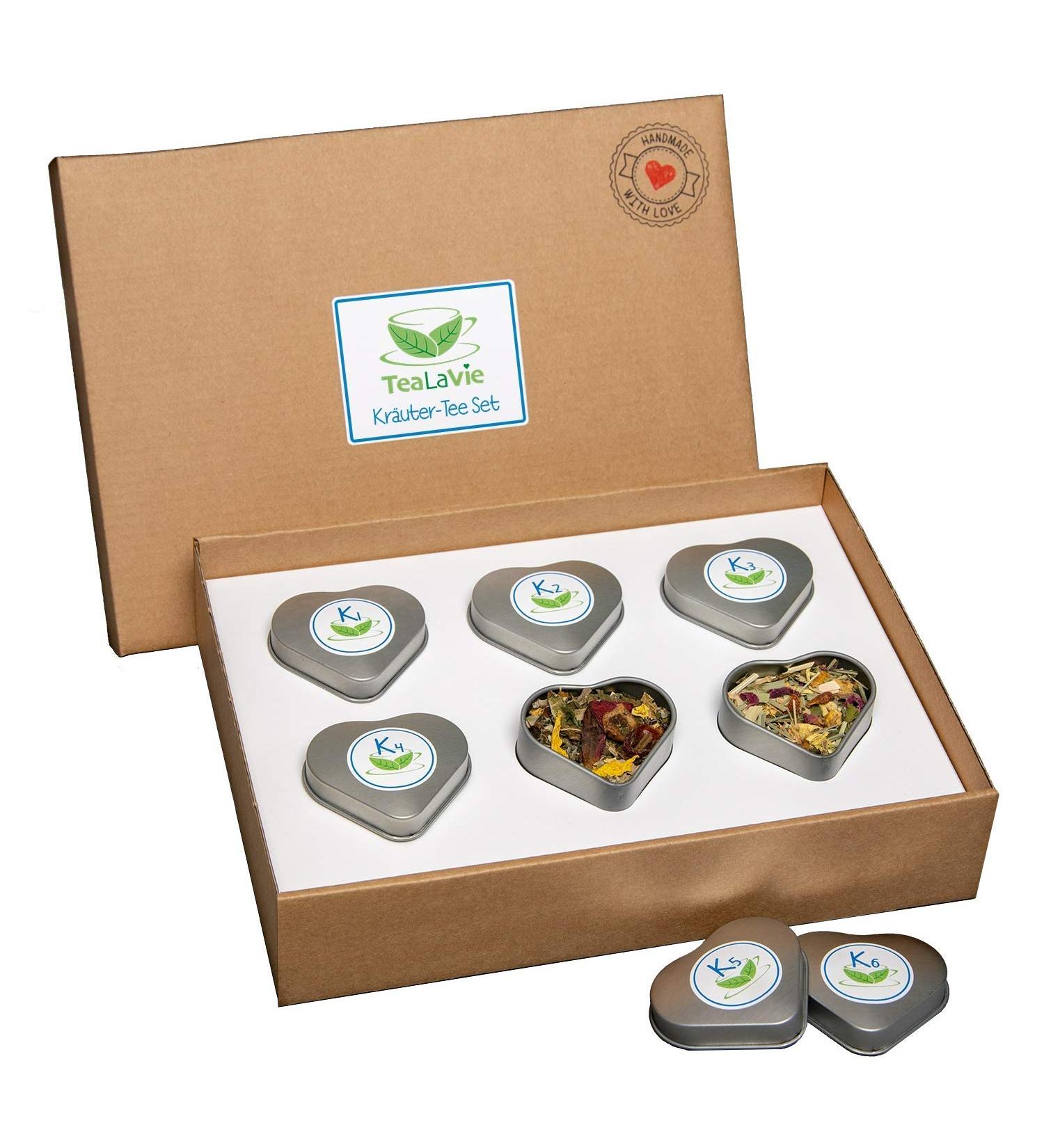 TeaLaVie 6-Pack Herbal Tea Gift Set (45g) - Perfect Thank You Gift Idea 2024 | Premium Loose Leaf Tea - Buy Online on SooperMarket.com