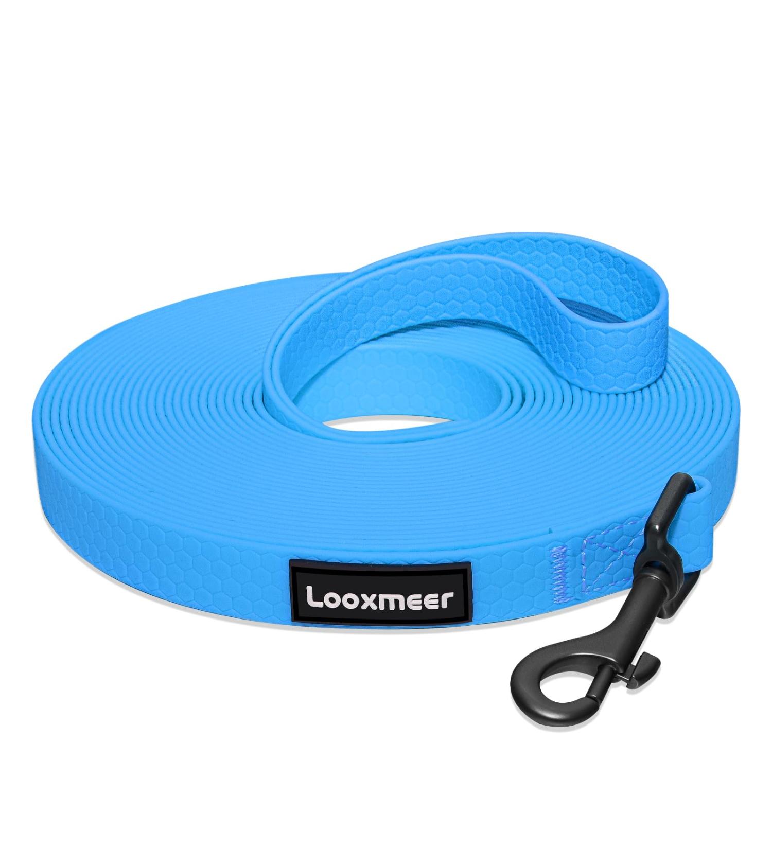Looxmeer Dog Tow Lines - 3m to 30m Training Lead | Robust Neon Blue with Storage Bag - Buy Online on SooperMarket.com