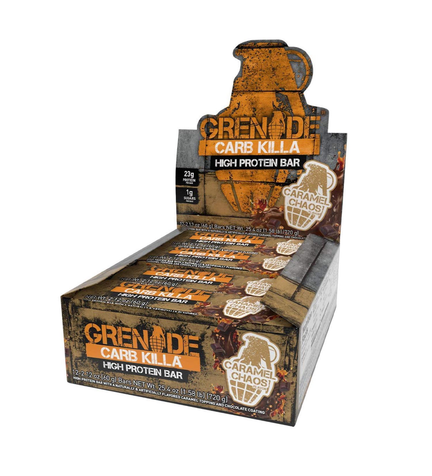 Grenade Carb Killa Bar - Caramel Chaos | High-Protein Snack - 1 Bar - Buy Online on SooperMarket.com