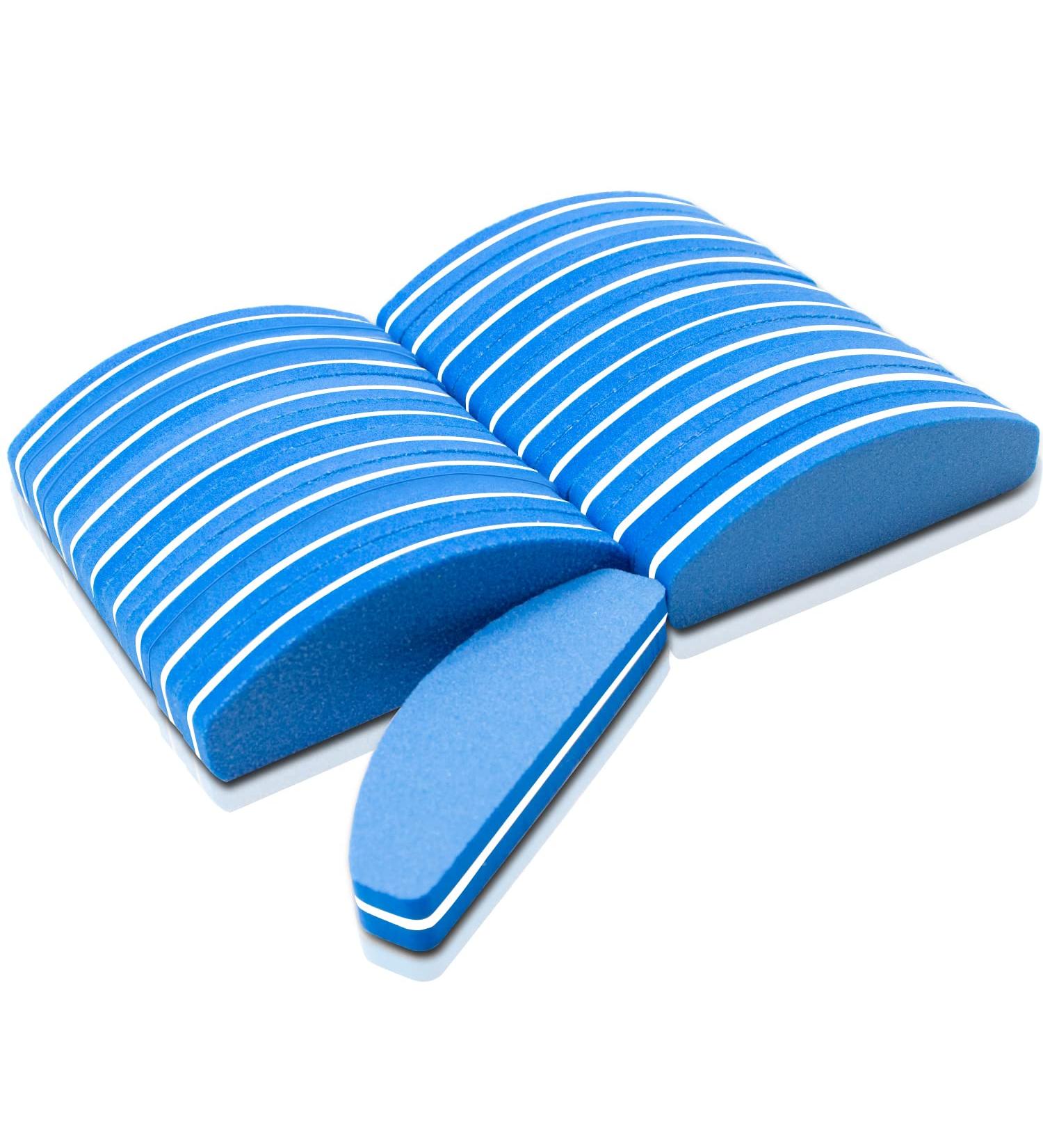 20 Pcs Double Sided Nail Buffers 100/180 Grit Blocks for Natural Gel Acrylic Nails - Durable and Portable Manicure Tools (Blue) - Buy Online on SooperMarket.com