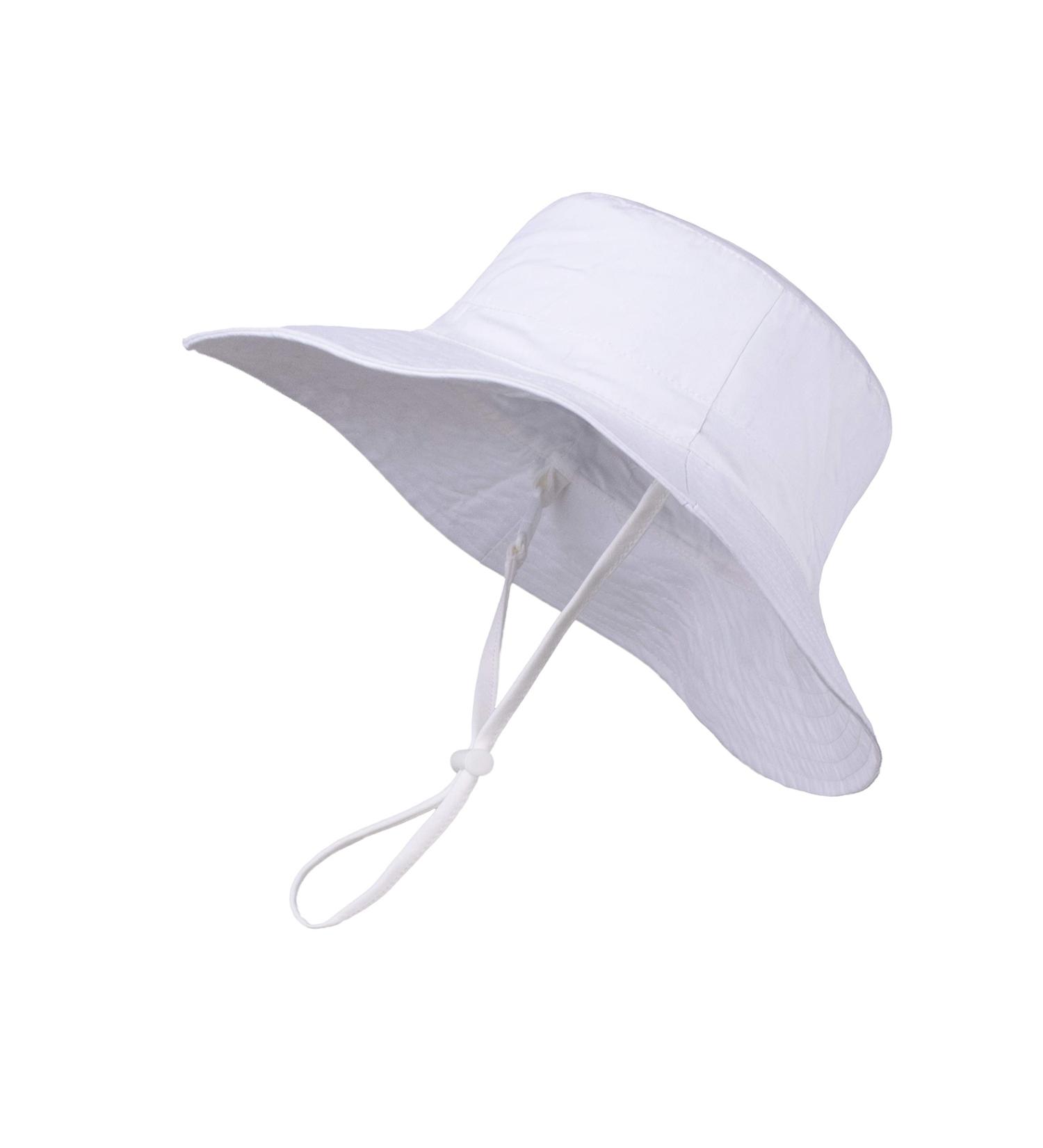 LANGZHEN Baby Girl's Adjustable Sun Protection Beach Hat - White XL - Buy Online on SooperMarket.com