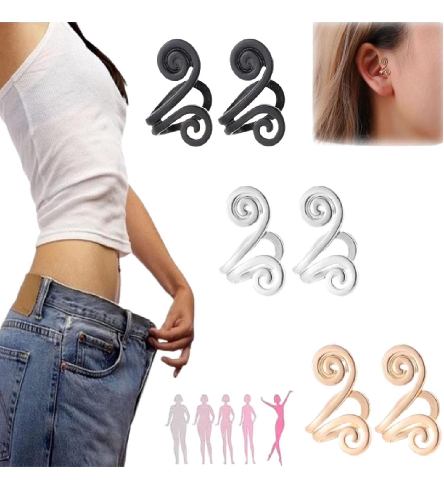 Reetuzz Acupuncture Earring Acupressure Slimming Earrings Non Piercing Acupressure Earrings for Women Men Weight Loss Effective Slimming (3 PCS) - Buy Online on SooperMarket.com