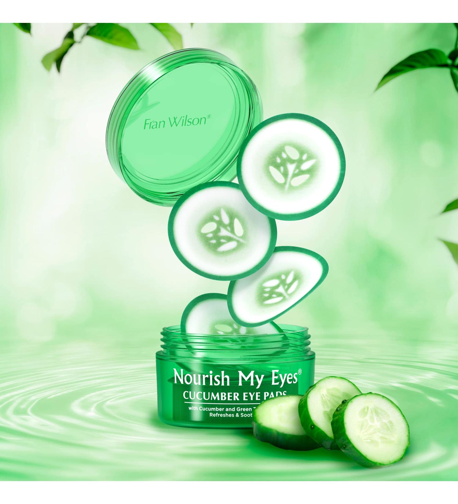 Nourish My Eyes Cucumber and Green Tea Pads - 36 Pads, Reduce Puffiness, Revitalize Eyes, Easy-to-Use Spa Treatment for Dark Circles (Pack of 2) - Buy Online on SooperMarket.com