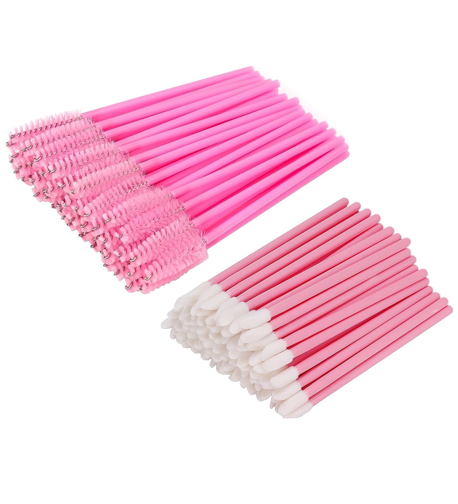 200 PCS Disposable Mascara Wands Lip Wands Set 100 Pcs Eyelash Brush and 100 Pcs Lip Brush Makeup Tool - Buy Online on SooperMarket.com