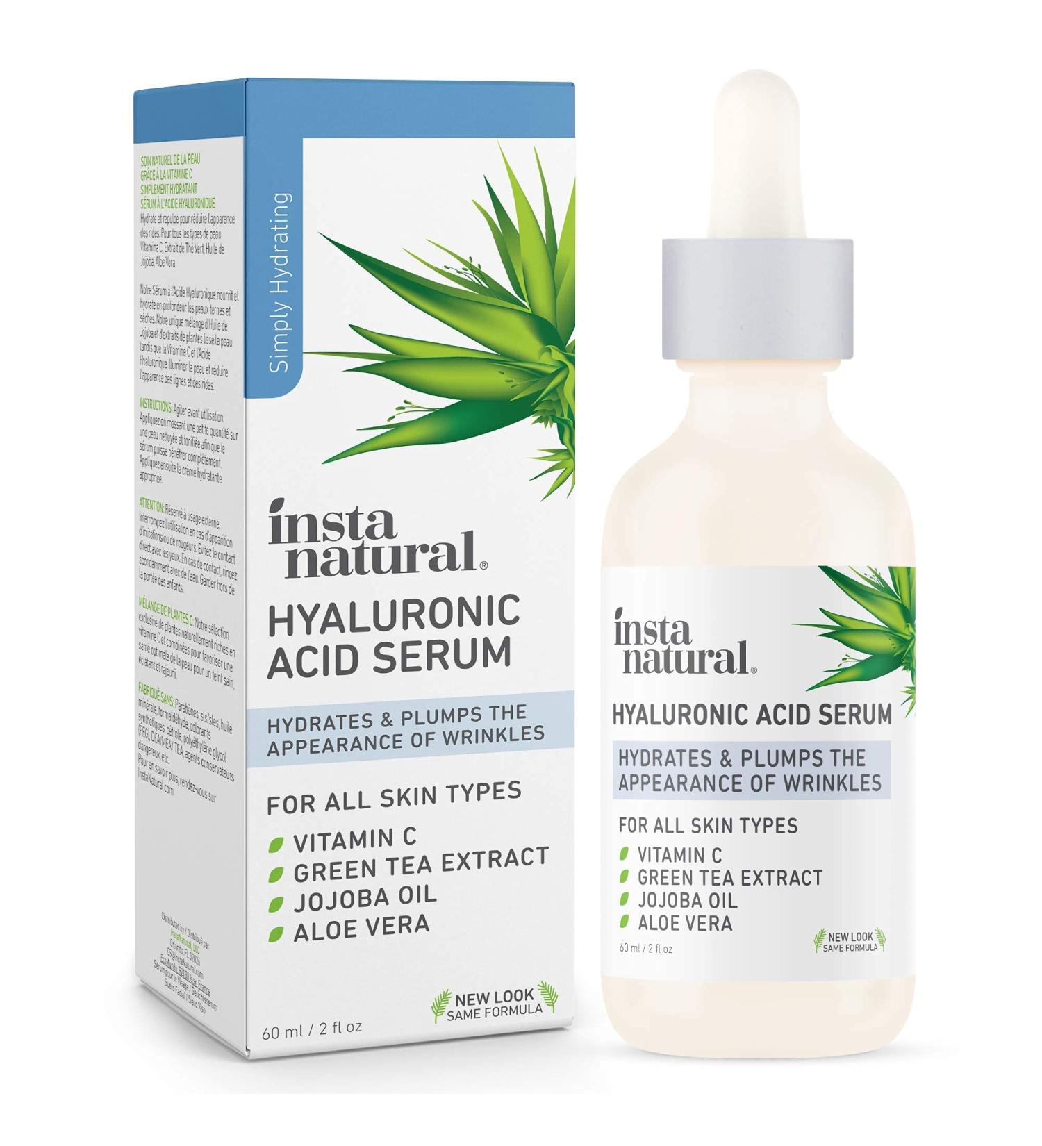 InstaNatural Hyaluronic Acid Serum 2 fl oz - Hydrating & Anti-Aging Formula - Buy Online on SooperMarket.com