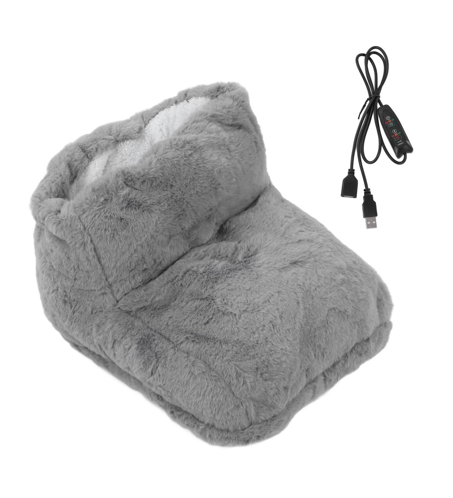 Yuehuamech 5V USB Electric Foot Warmer & Heating Pillow - Soft Fleece Heated Boots & Base Mat for Home/Office Use - Buy Online on SooperMarket.com