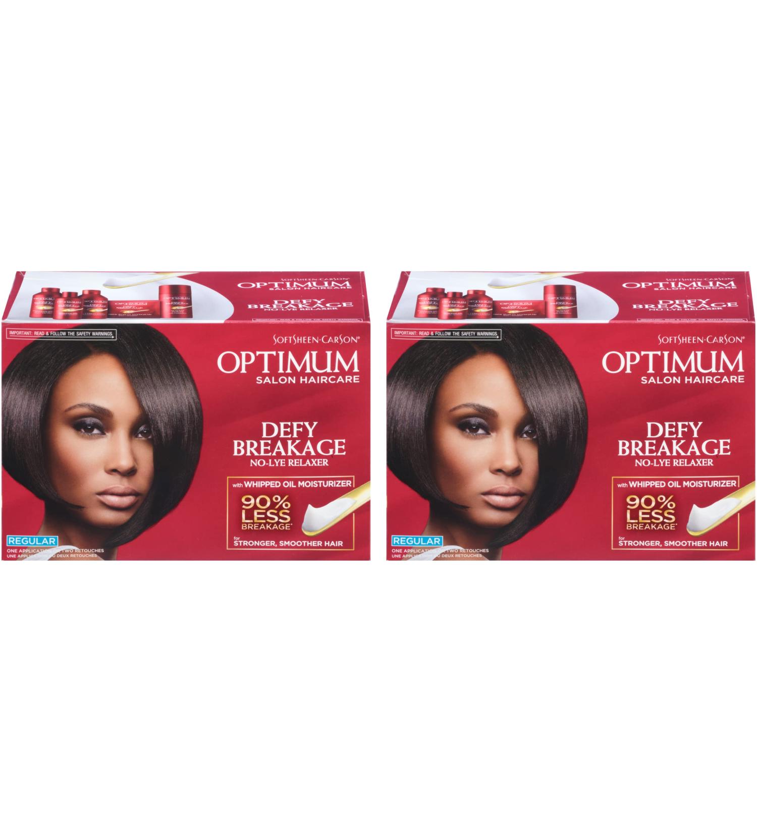 SoftSheen-Carson Optimum Salon Hair Care No-Lye Relaxer Pack of 2 with Coconut Oil - Regular Strength for Normal Hair Textures - Buy Online on SooperMarket.com