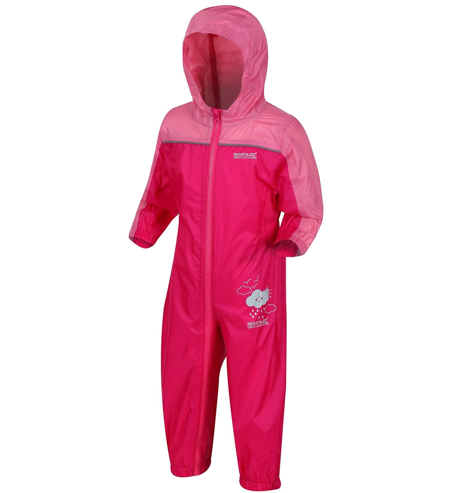 Regatta Kids Puddle Iv All-in-One Suit 18-24 Months Cabaret/Auro - Unisex Waterproof Rain Suit - Buy Online on SooperMarket.com