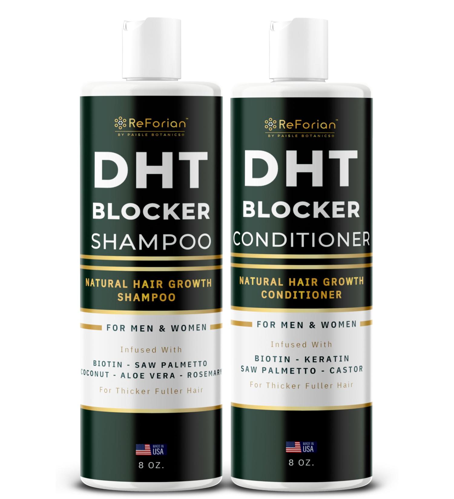 DHT Blocker Shampoo & Conditioner for Hair Growth - Natural Biotin Formula for Men & Women - Boost Hair Growth & Prevent Hair Loss - Buy Online on SooperMarket.com