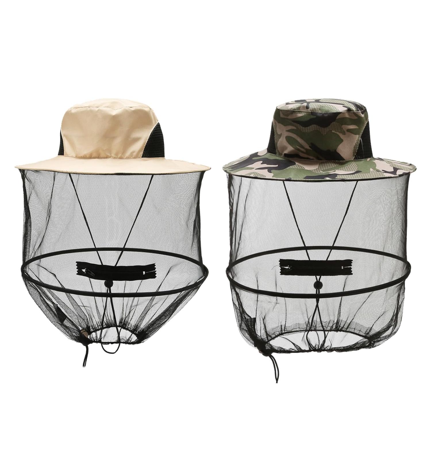 DOKLY 2 Pack Mosquito Head Net Hat - Premium Nylon and Polyester Fabric for Ultimate Protection Face Cover Fly Protection Netting Hat for Men Women Outdoor Lover Fishing Hiking Gardening Beekeeping - Buy Online on SooperMarket.com