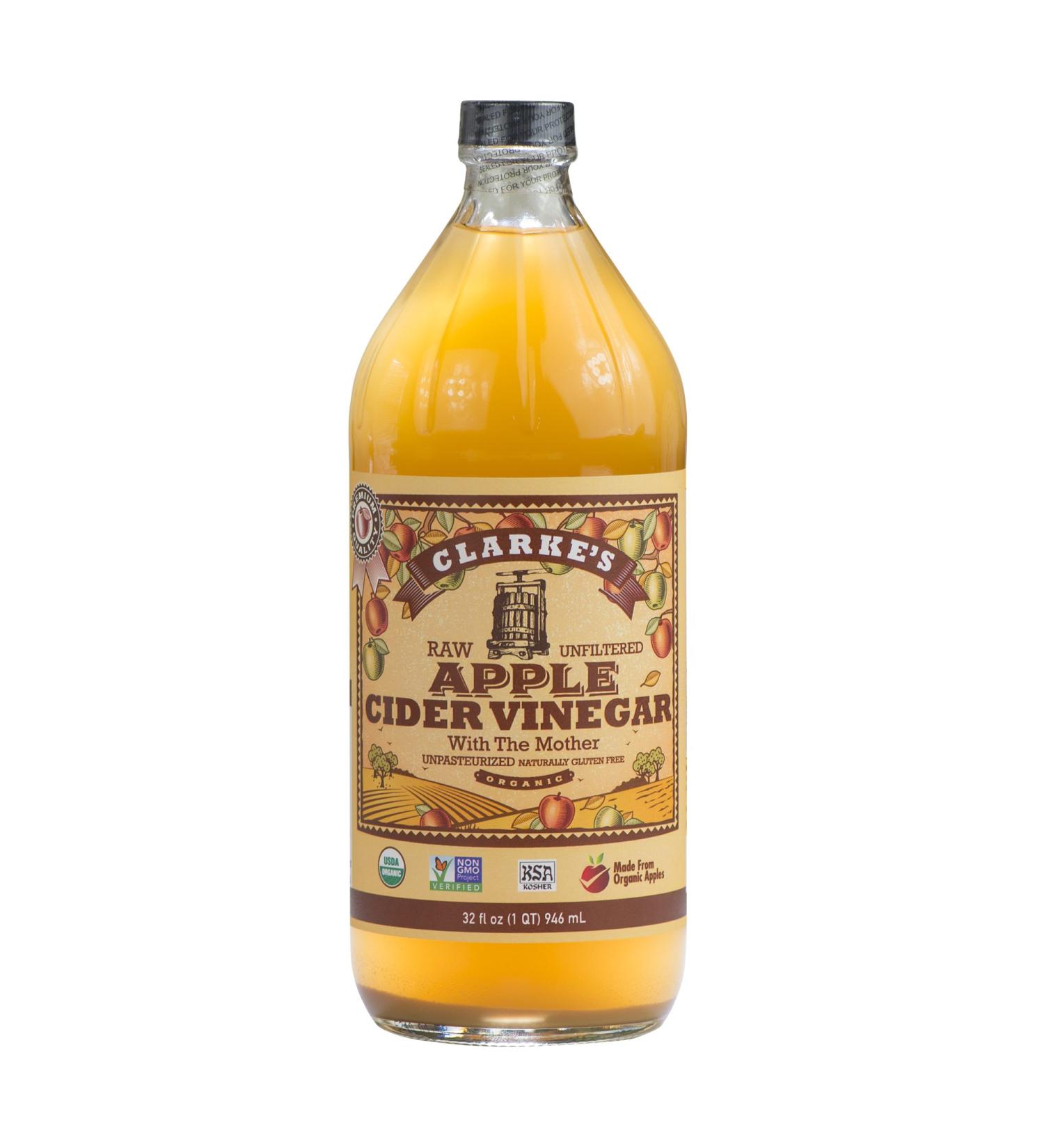 Clarke's Raw Unfiltered Apple Cider Vinegar - 100% Natural and Organic - Buy Online on SooperMarket.com