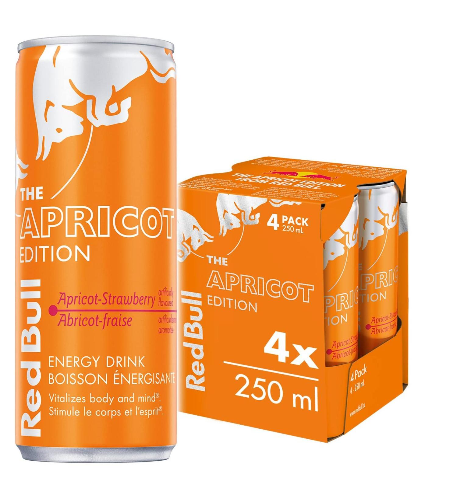 Red Bull Energy Drink Apricot-Strawberry 250ml (4 pack) Apricot Strawberry - Buy Online on SooperMarket.com