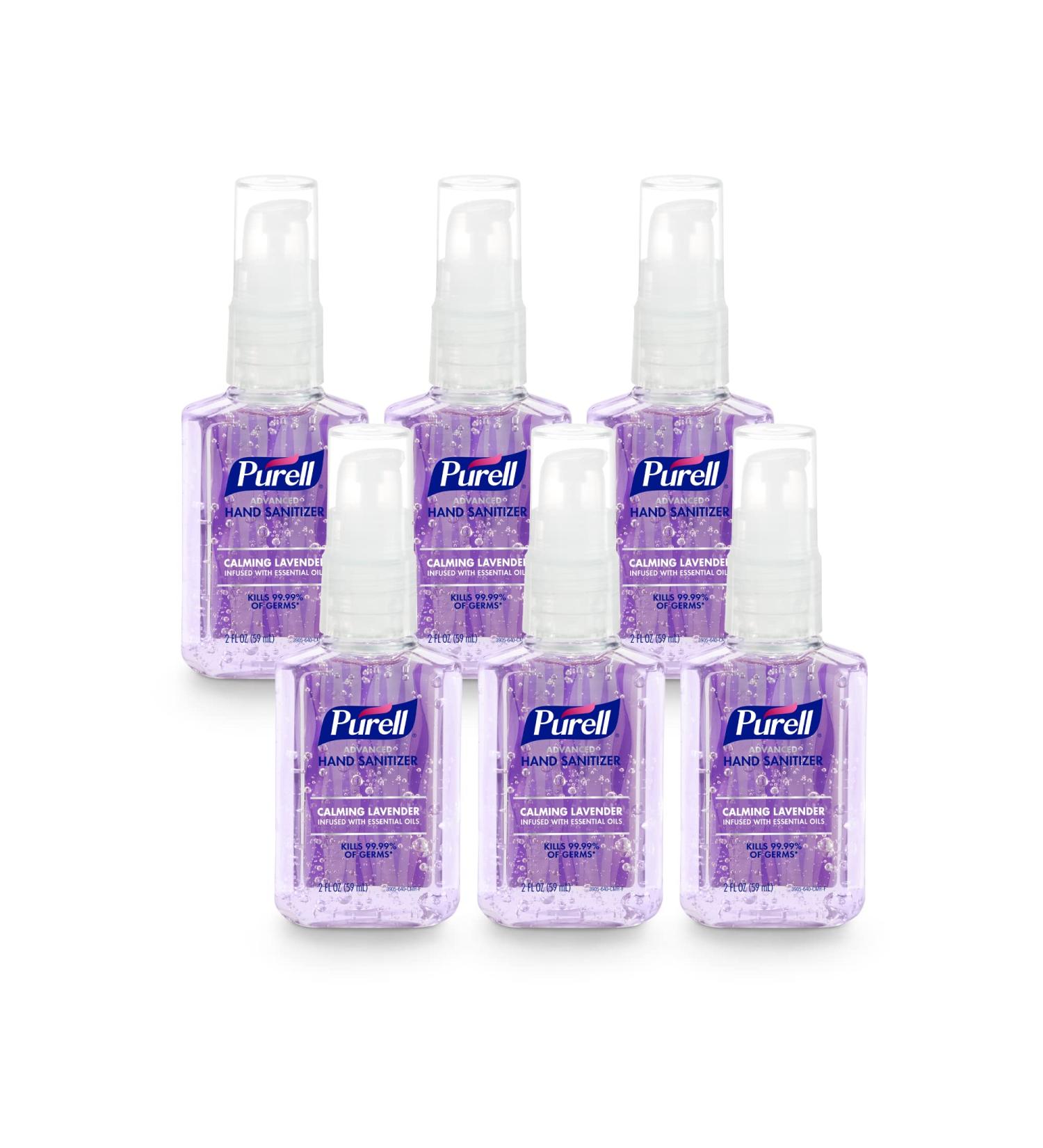 PURELL Advanced Hand Sanitizer Gel with Calming Lavender Essential Oils 2 fl oz Travel-Size Pump Bottle (Pack of 6) - Buy Online on SooperMarket.com