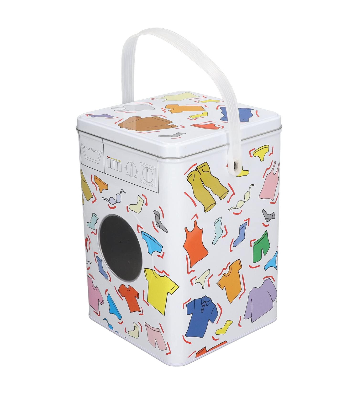 Laundry Detergent Container Large Capacity Laundry Powder Bin with Perspective Window and Lid Metal Laundry Detergent Powder Storage Box for Farmhouse Laundry Room Decor - Buy Online on SooperMarket.com