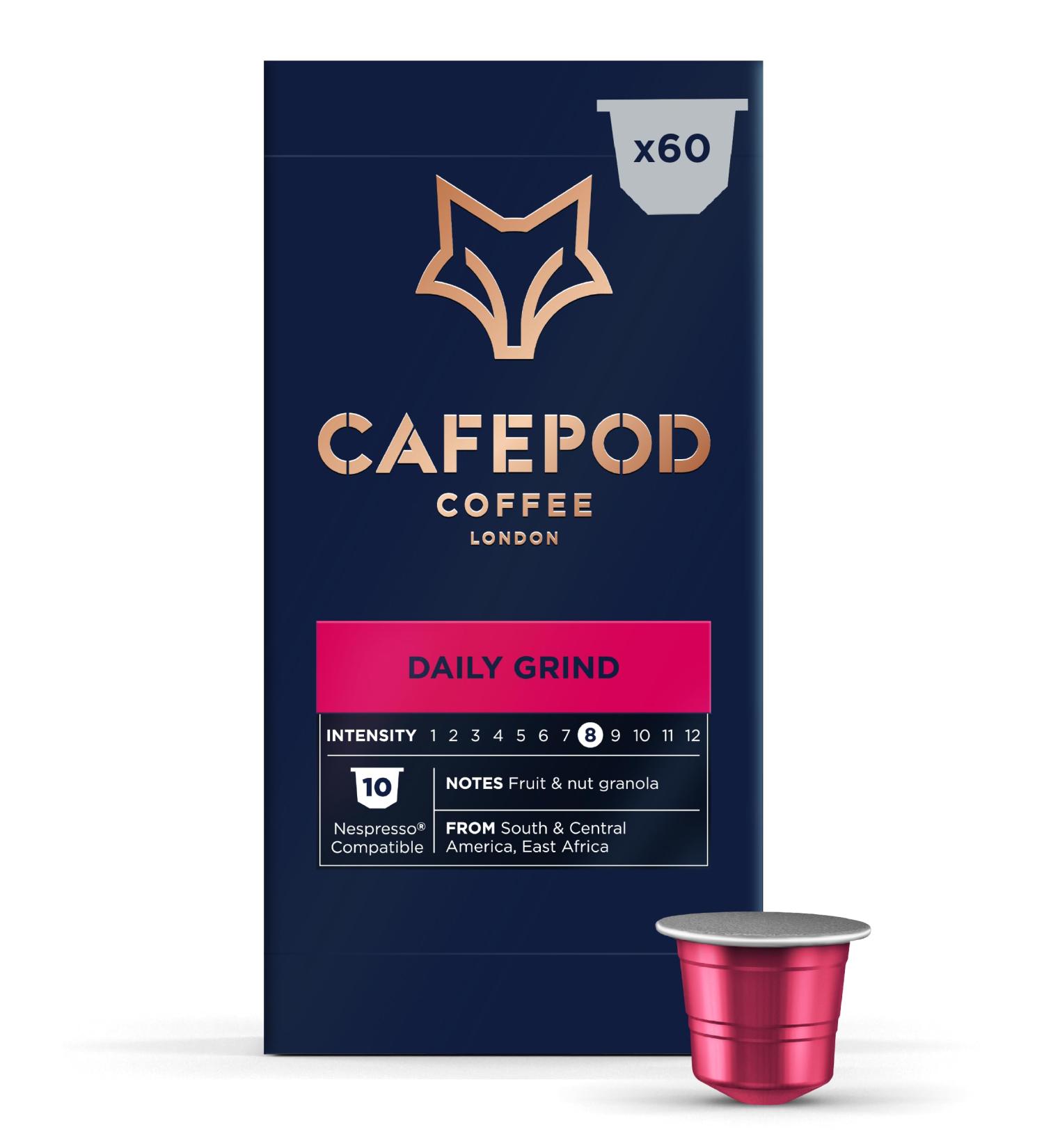 CafePod Daily Grind 60 Aluminum Coffee Pods for Nespresso - Pack of 1 - Buy Online on SooperMarket.com