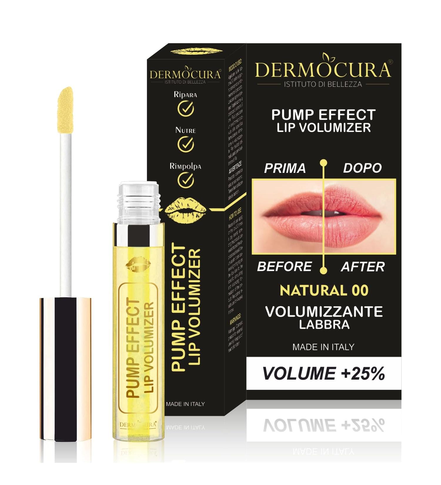 Dermocura Lip Volumizer - Chili Pepper Lip Enlargement Gloss | 5X Transparency | Long-Lasting Instant Plump | Made in Italy - Buy Online on SooperMarket.com