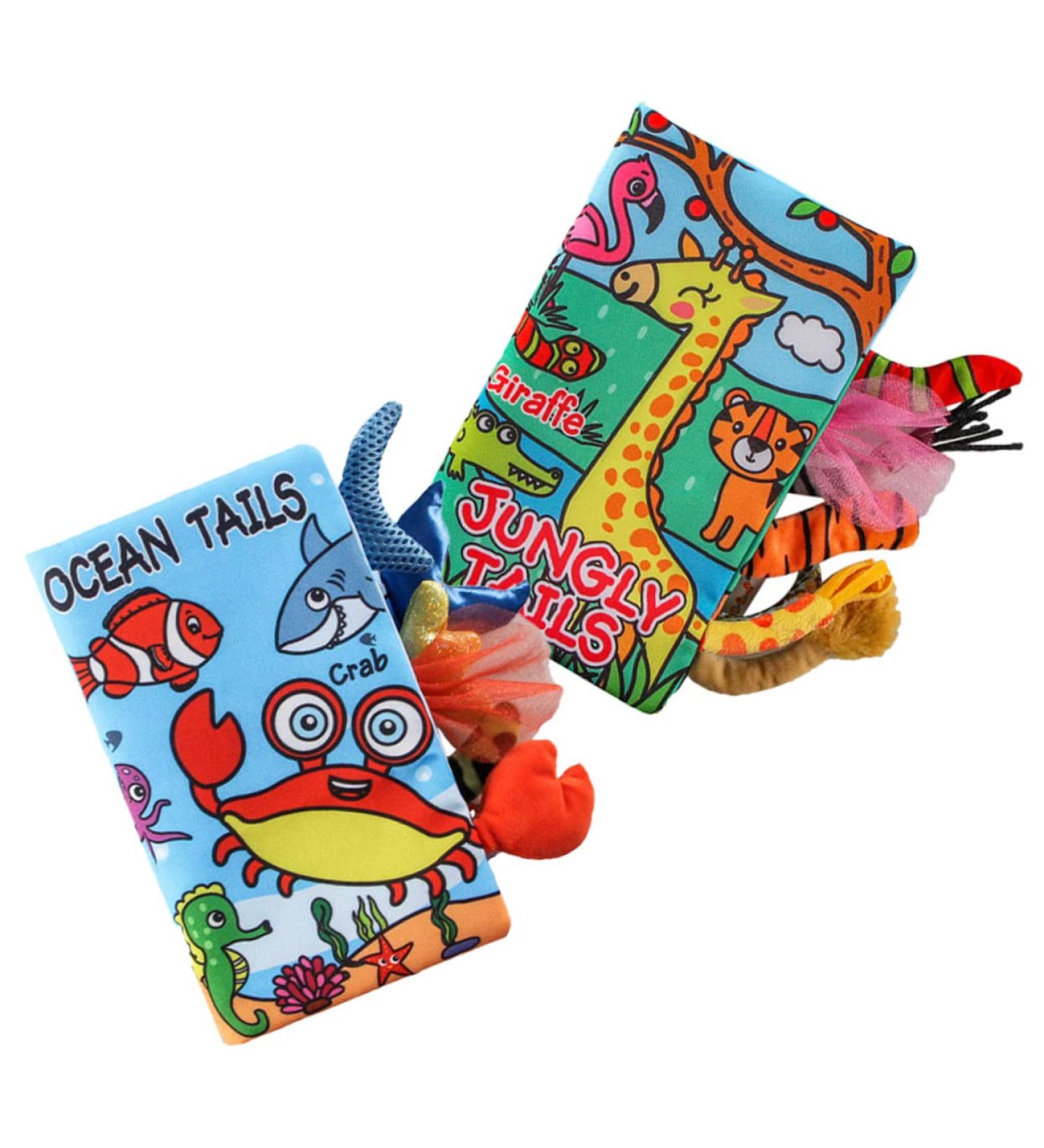 Vaguelly Tear-Resistant Fabric Book Set for Toddlers | Soft Touch & Feel Baby Books | Quiet Book Toys for Babies - Buy Online on SooperMarket.com