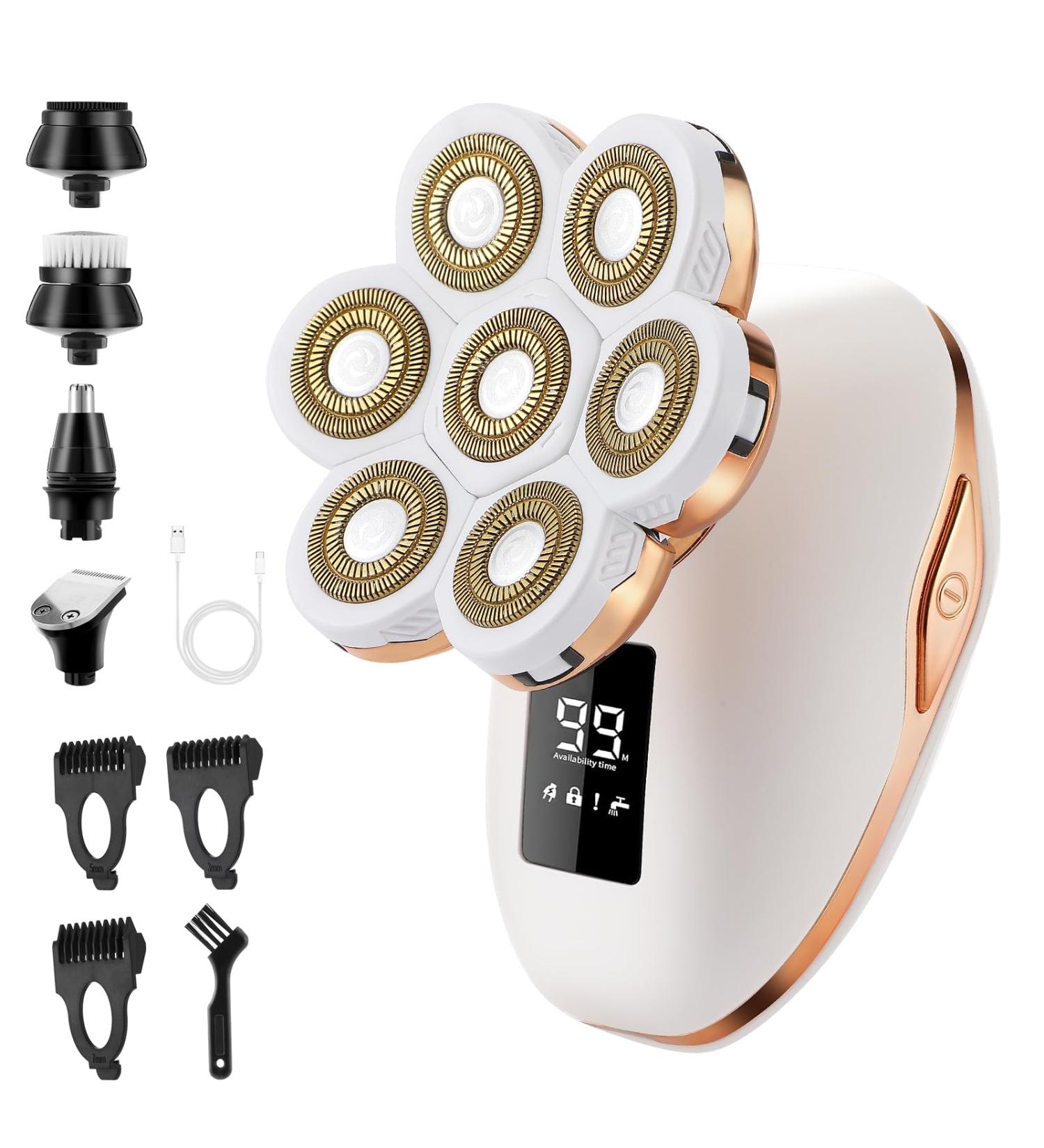 Buy 7D Electric Razor for Women - Painless 5-in-1 Facial Hair Removal & Bikini Trimmer | Rechargeable Wet/Dry Shaver for Arms Legs & More - Buy Online on SooperMarket.com