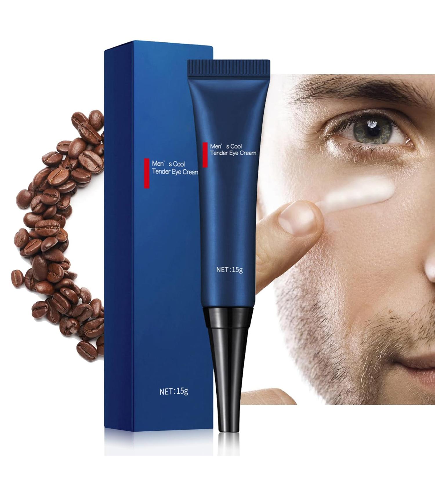 Men's Eye Cream - Anti Aging Caffeine Gel for Dark Circles & Puffiness | Hydrating Peptide Formula for Wrinkles & Bags - Buy Online on SooperMarket.com