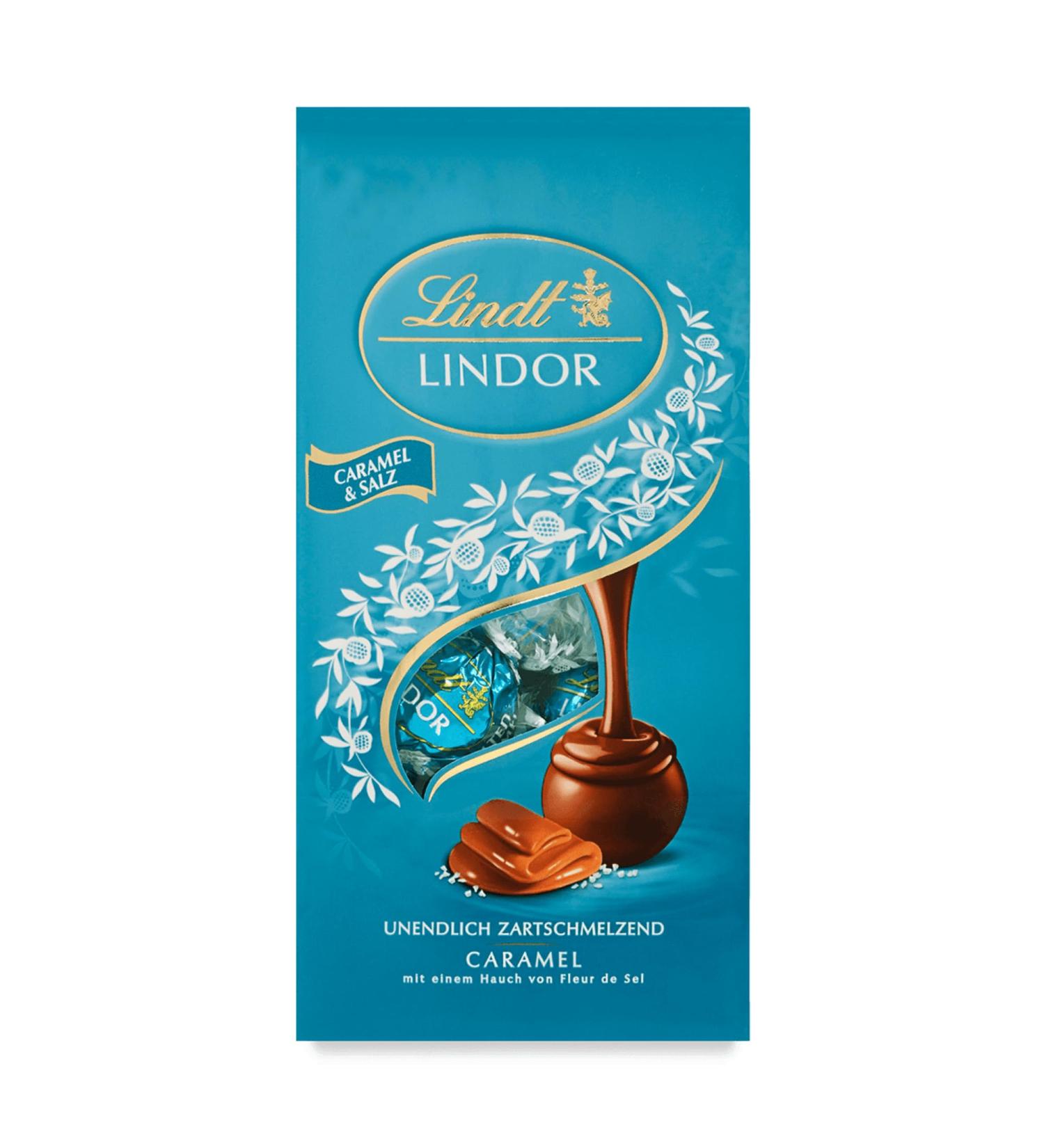 Lindt Lindor Caramel & Salt Chocolate Balls - 137g Bag | Whole Milk Chocolate with Melting Filling | Perfect Praline Gift - Buy Online on SooperMarket.com