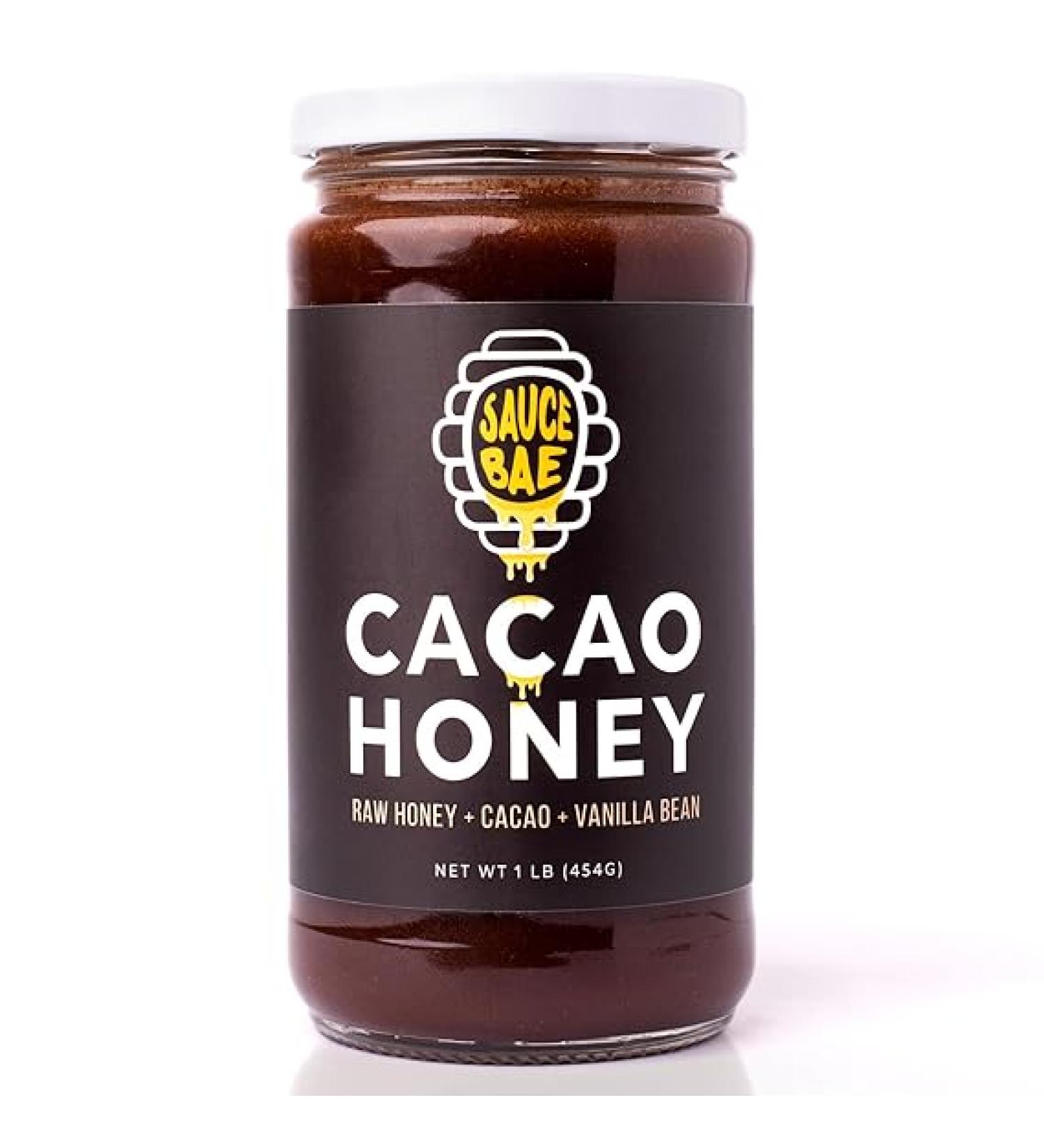 Sauce Bae Cacao Raw Honey with Vanilla Bean - Organic Unpasteurized Unfiltered  Superfood Chocolate - 1 lb - Buy Online on SooperMarket.com