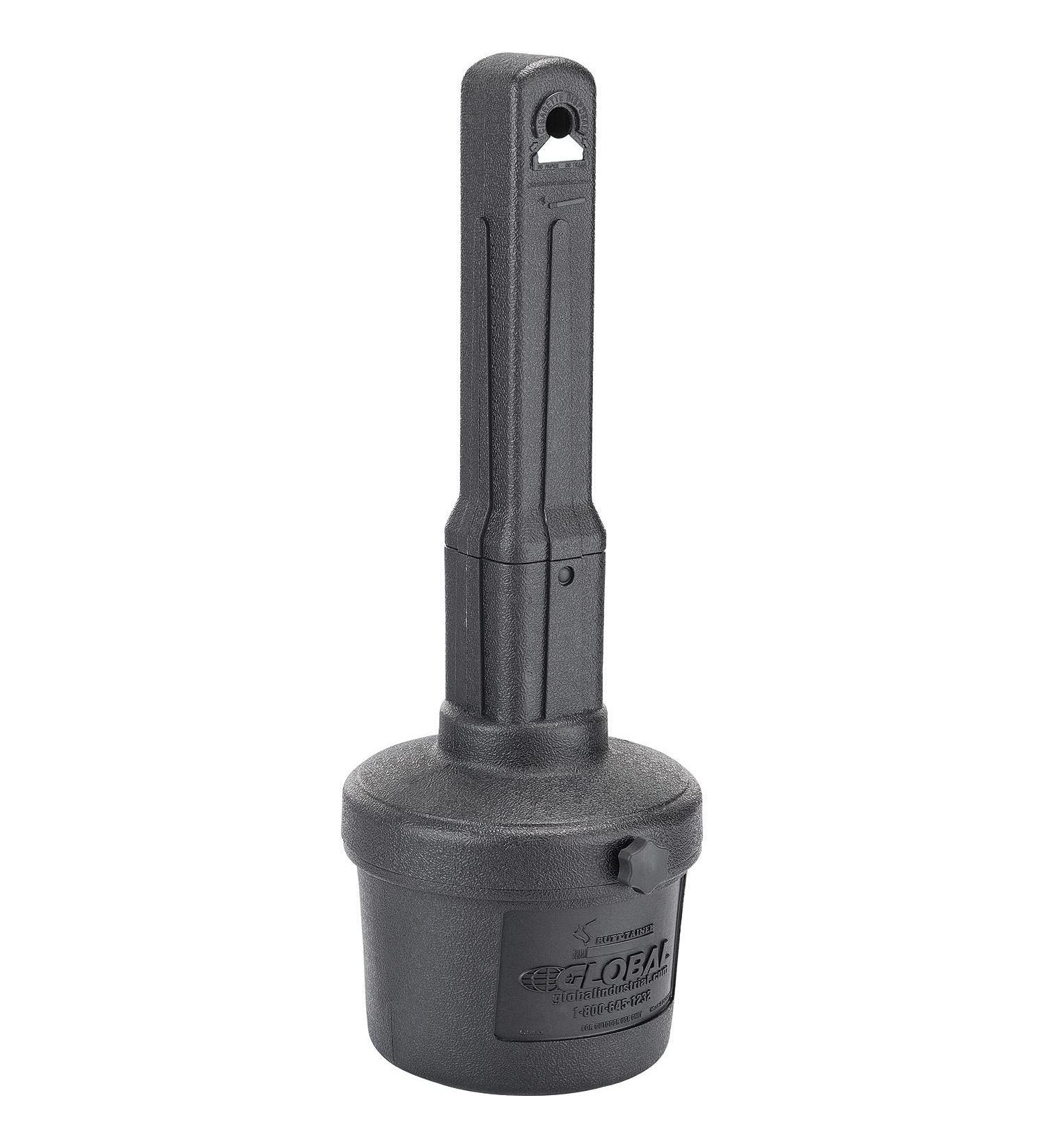 Black Outdoor Ashtray - 1-1/2 Gallon: Weatherproof Design for Outdoor Use - Buy Online on SooperMarket.com