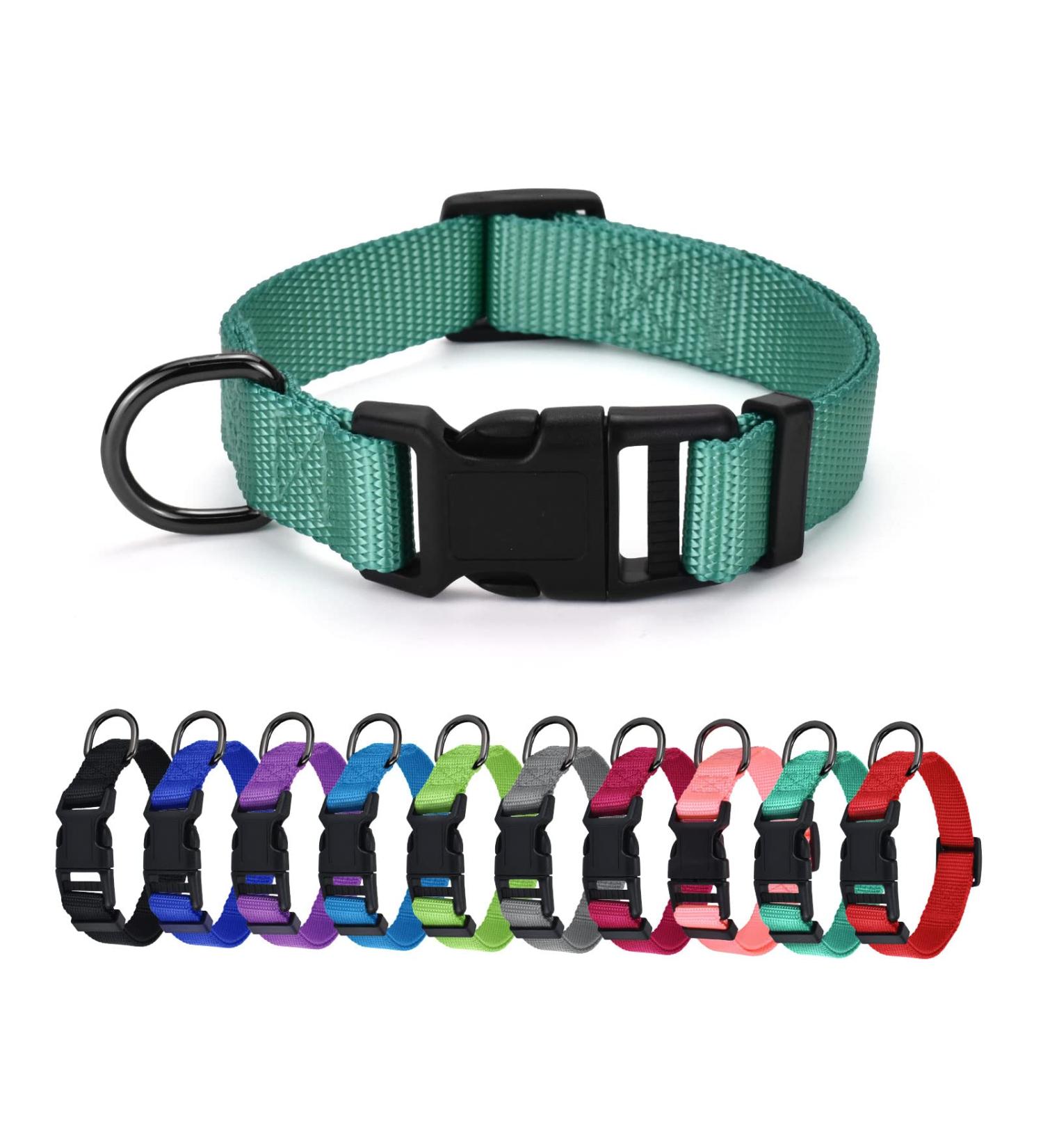 Audwud Thick Nylon Neck Band Dog Collar - Adjustable Classic Design for Small Medium & Large Dogs | M Size: 37-54 cm | Available in Multiple Colors - Buy Online on SooperMarket.com