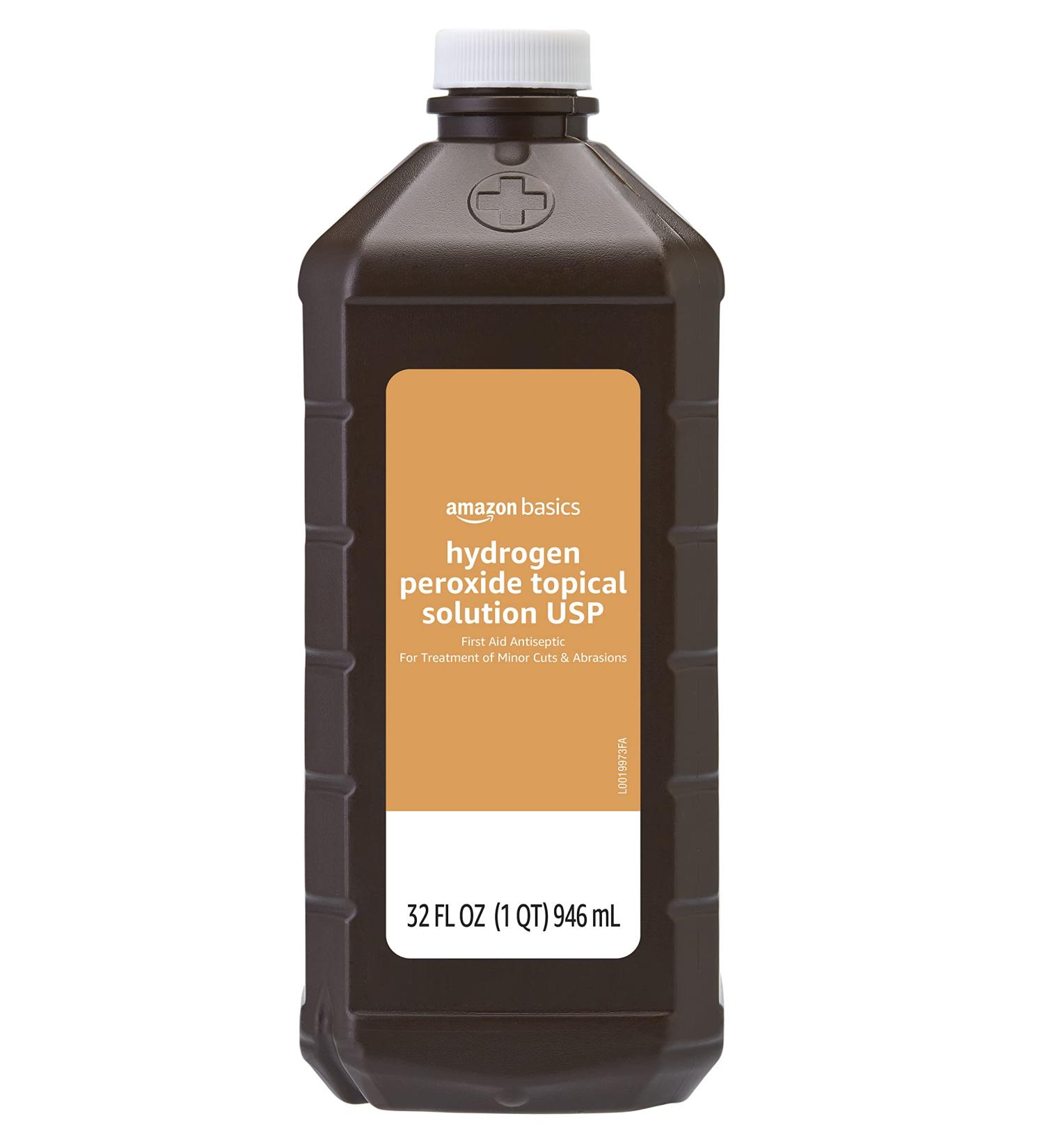 Amazon Basics Hydrogen Peroxide Topical Solution USP 32 fl oz - 1 Pack - Buy Online on SooperMarket.com