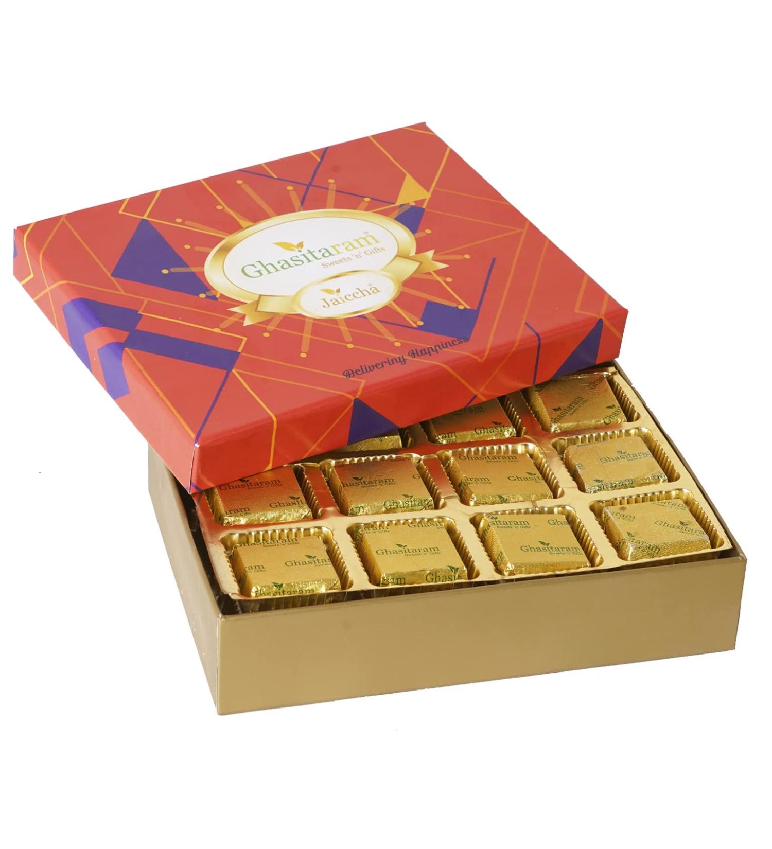 Ghasitaram Gifts Jaiccha MEWA Bites in Premium Box 12 pcs |Gift for Diwali Gifts Bhaidooj Gifts| - Buy Online on SooperMarket.com