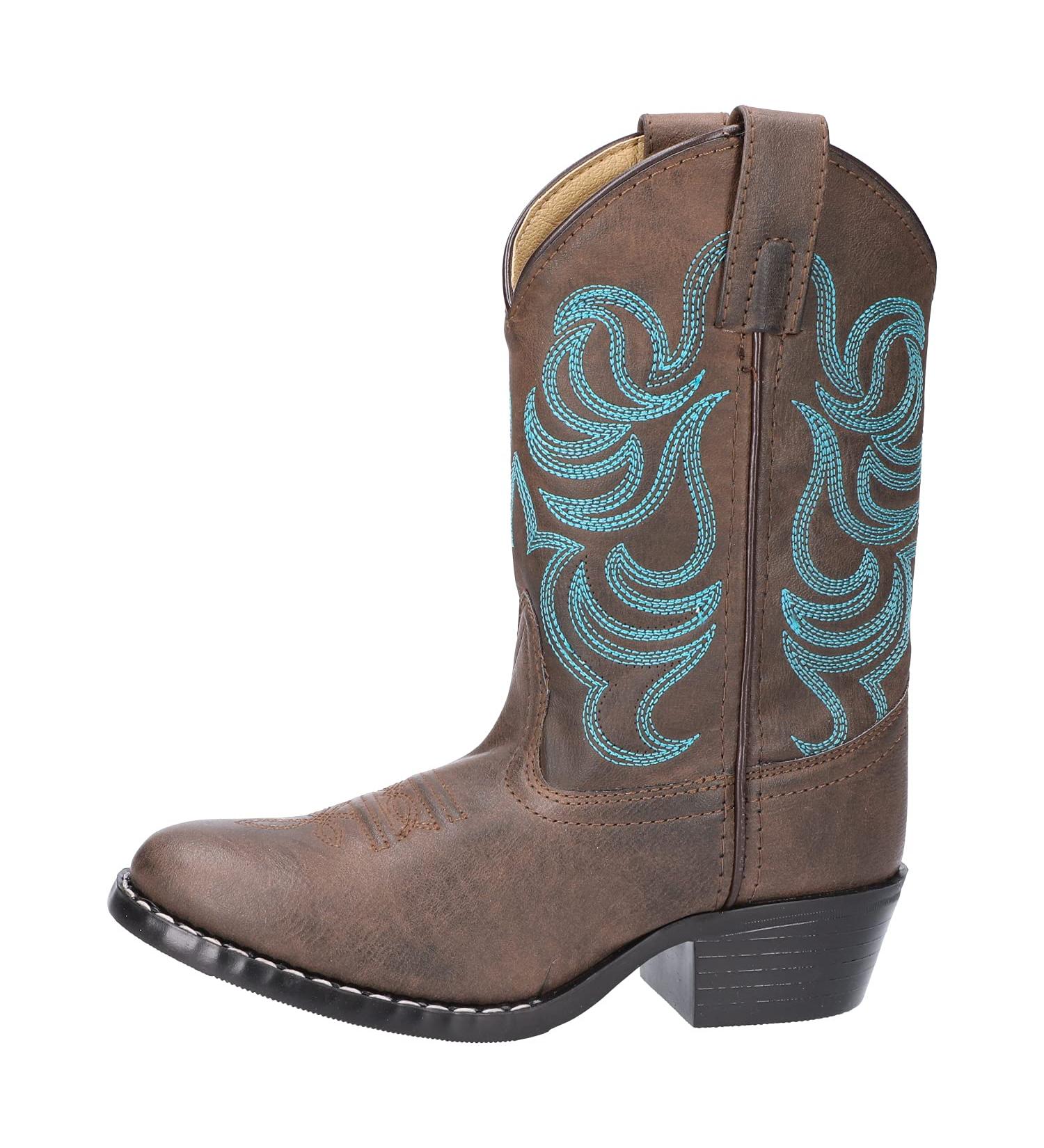 Smoky Mountain Boy's Monterey Western Boots Cowboy 6 - Toddler Brown/Blue - Buy Online on SooperMarket.com