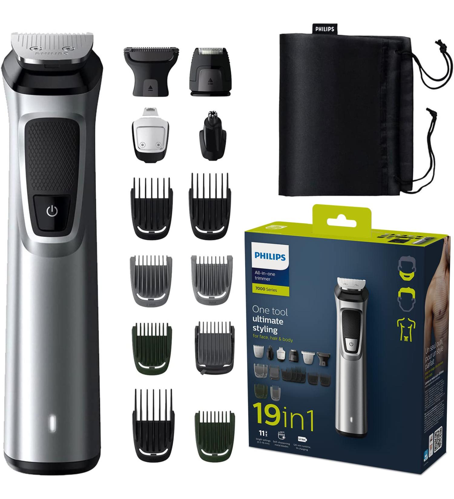 Philips Series 7000 Multigroom MG7736/25 - 19-in-1 All-in-One Hair Schneider with 11 Length Settings for Ultimate Styling - Buy Online on SooperMarket.com