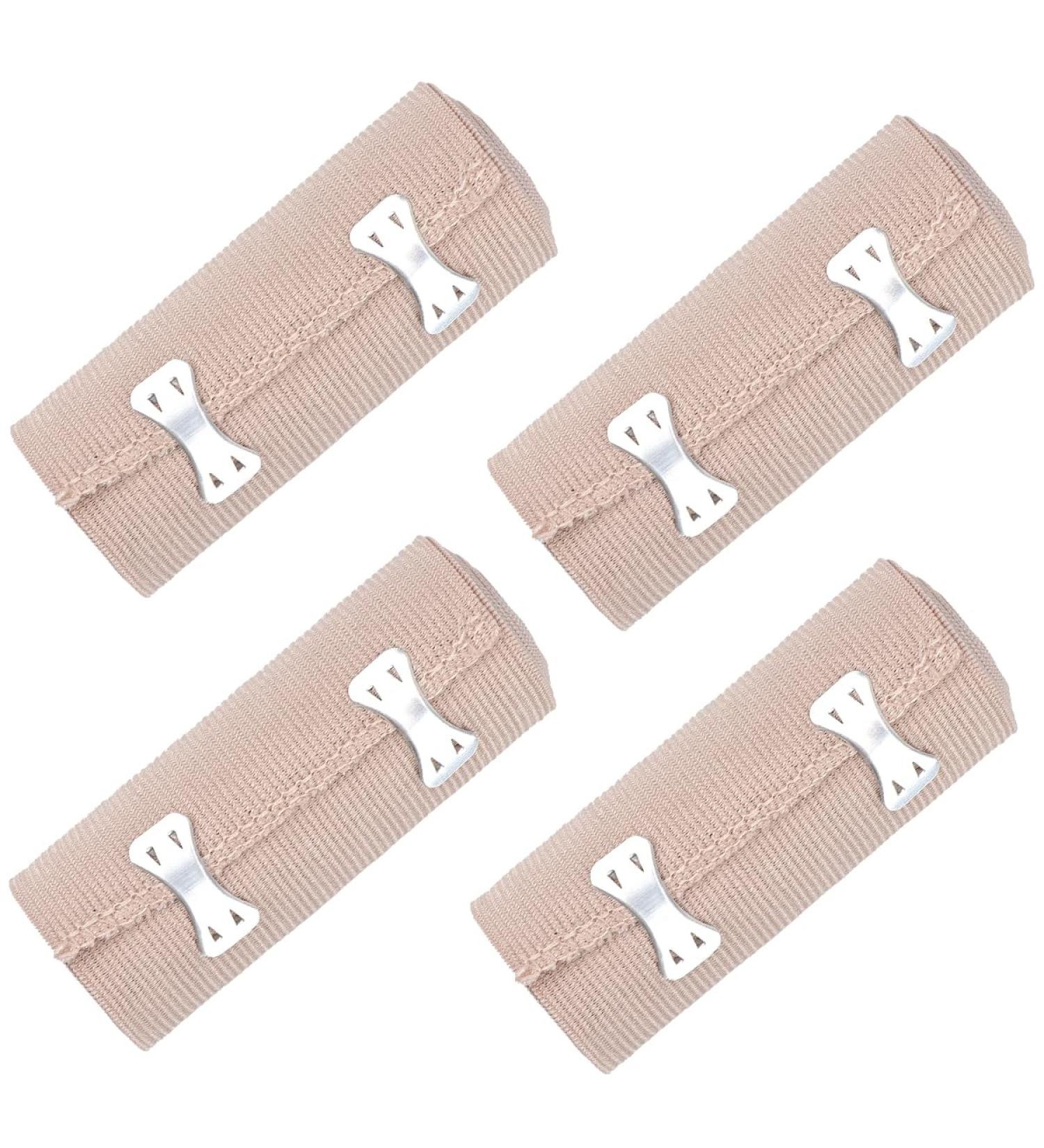 4Pcs Elastic Bandages Wrap for Hand & Leg Compression - Sports Training Supplies with Metal Clips Beige (10cm x 4.5m - Buy Online on SooperMarket.com