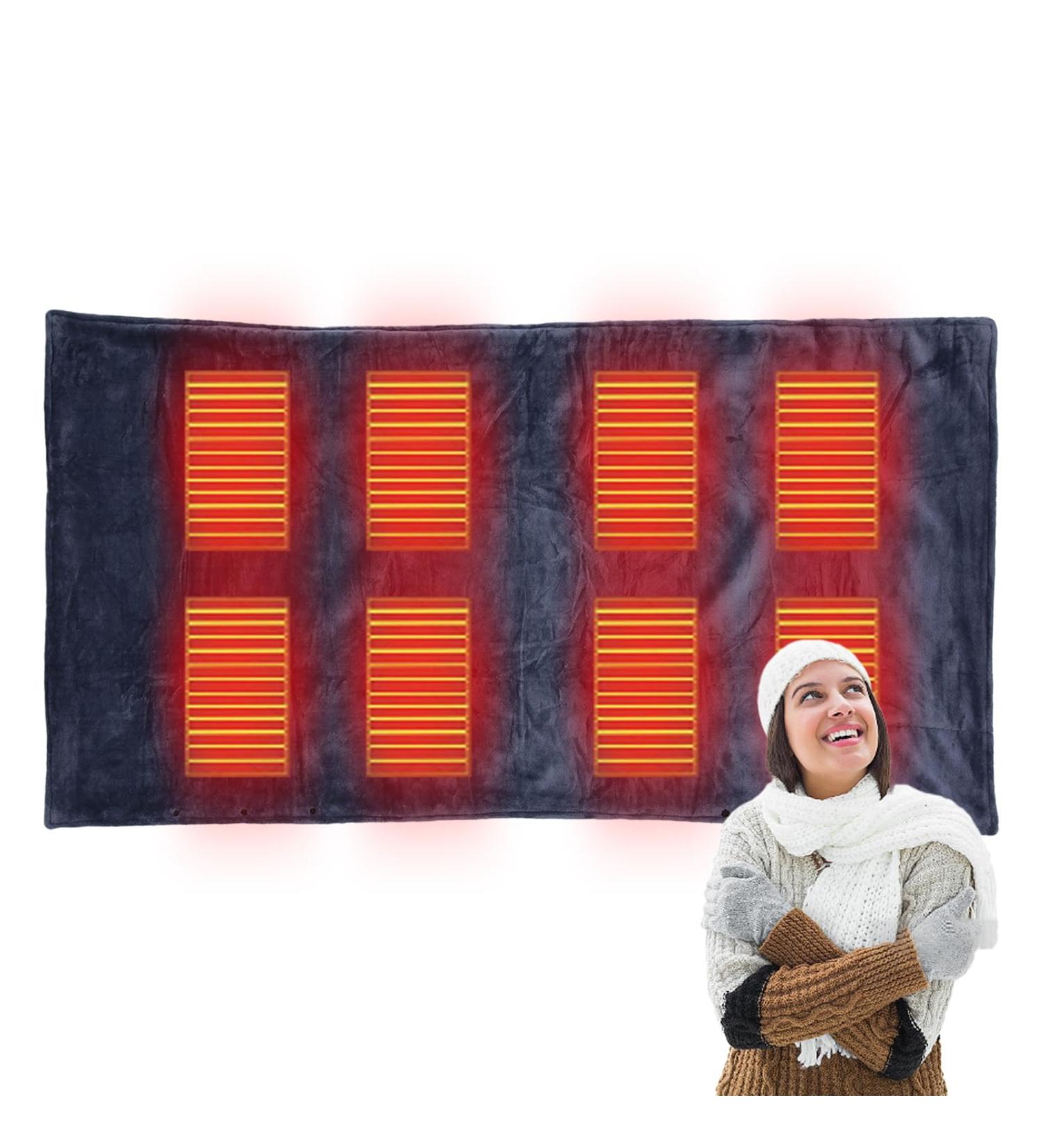 FAYNDE Portable Heating Ceiling USB Electrical Scarf & Plush Thermal Blanket - Energy-Saving Washable Heated Cushion - Buy Online on SooperMarket.com
