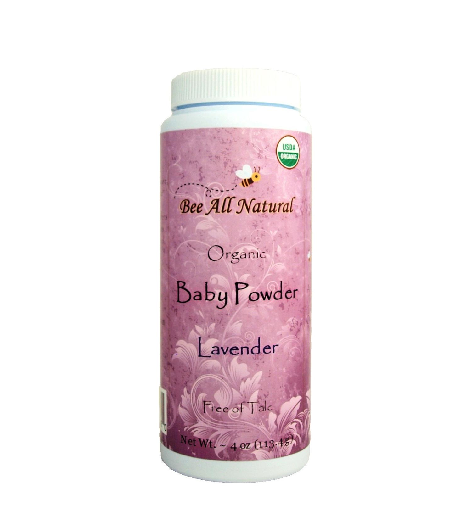 Organic Baby Powder - Talc-Free, 4oz Bottle, Gluten Free & USDA Organic | Bee All Natural - Buy Online on SooperMarket.com