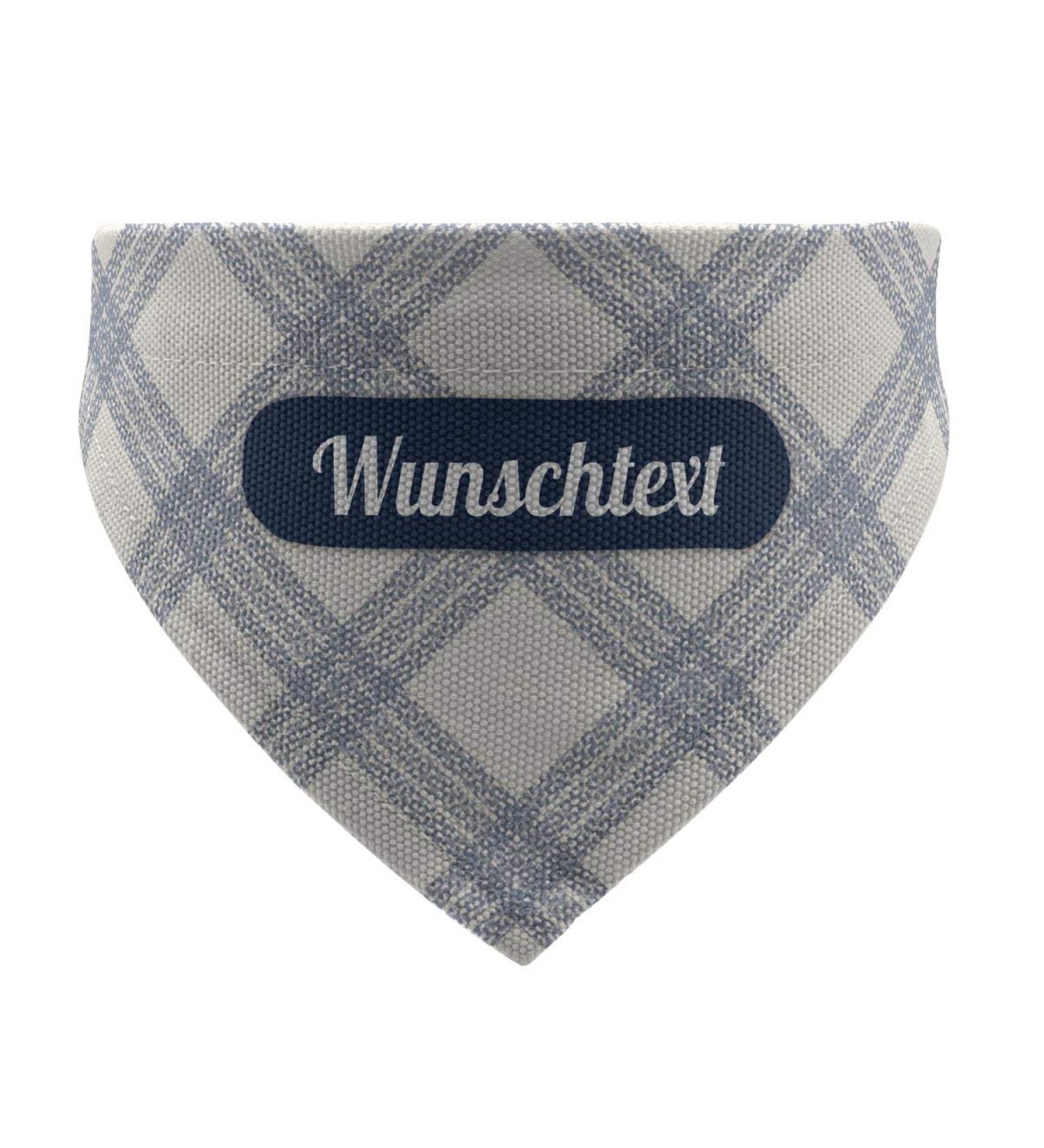 Printplanet Dog Halen - Personalized Neck Towel for Dogs | Caromatic Pattern - White & Blue - Size S - Buy Online on SooperMarket.com