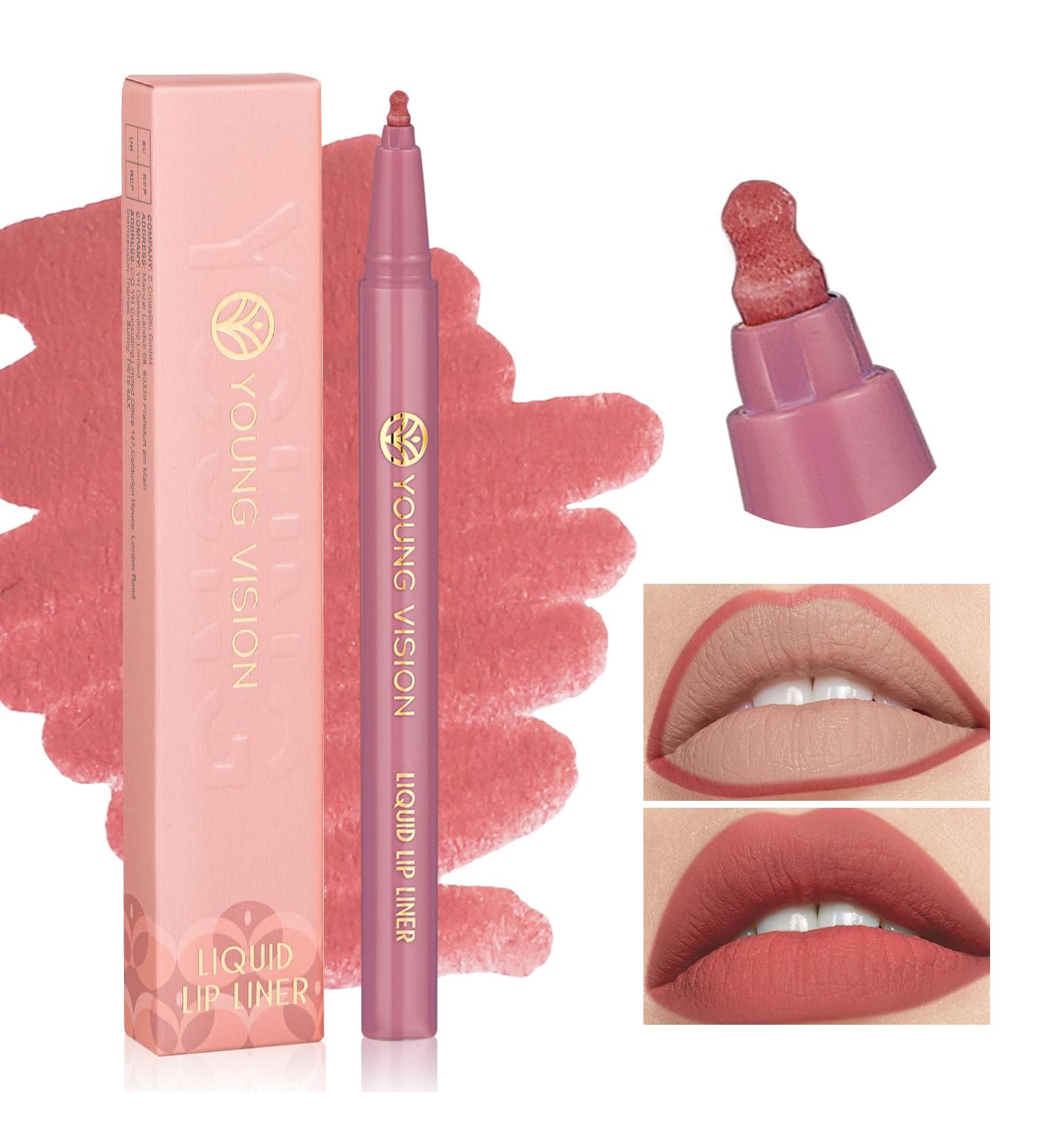 Buy YOUNG VISION Gourd-Shaped Precision Liquid Lipstick & Lipliner - Nude Matte Shades | International Shipping Available - Buy Online on SooperMarket.com