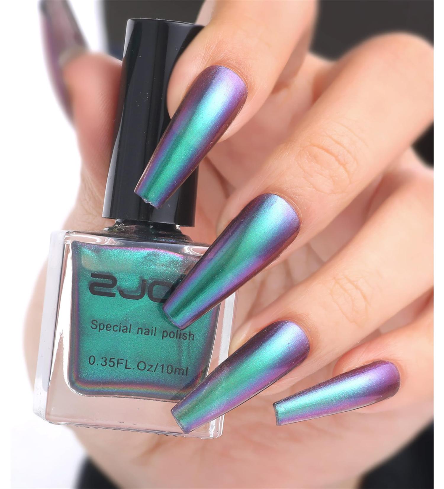 EONFAVE Holographic Nail Varnish - Chrome Nail Polish - White Shimmer Glitter Polish -Holographic Nail Varnish - Non Toxic Water Based Formula Glitter Nail Varnish - Long Lasting Women Girl Holographic Sliver - Buy Online on SooperMarket.com