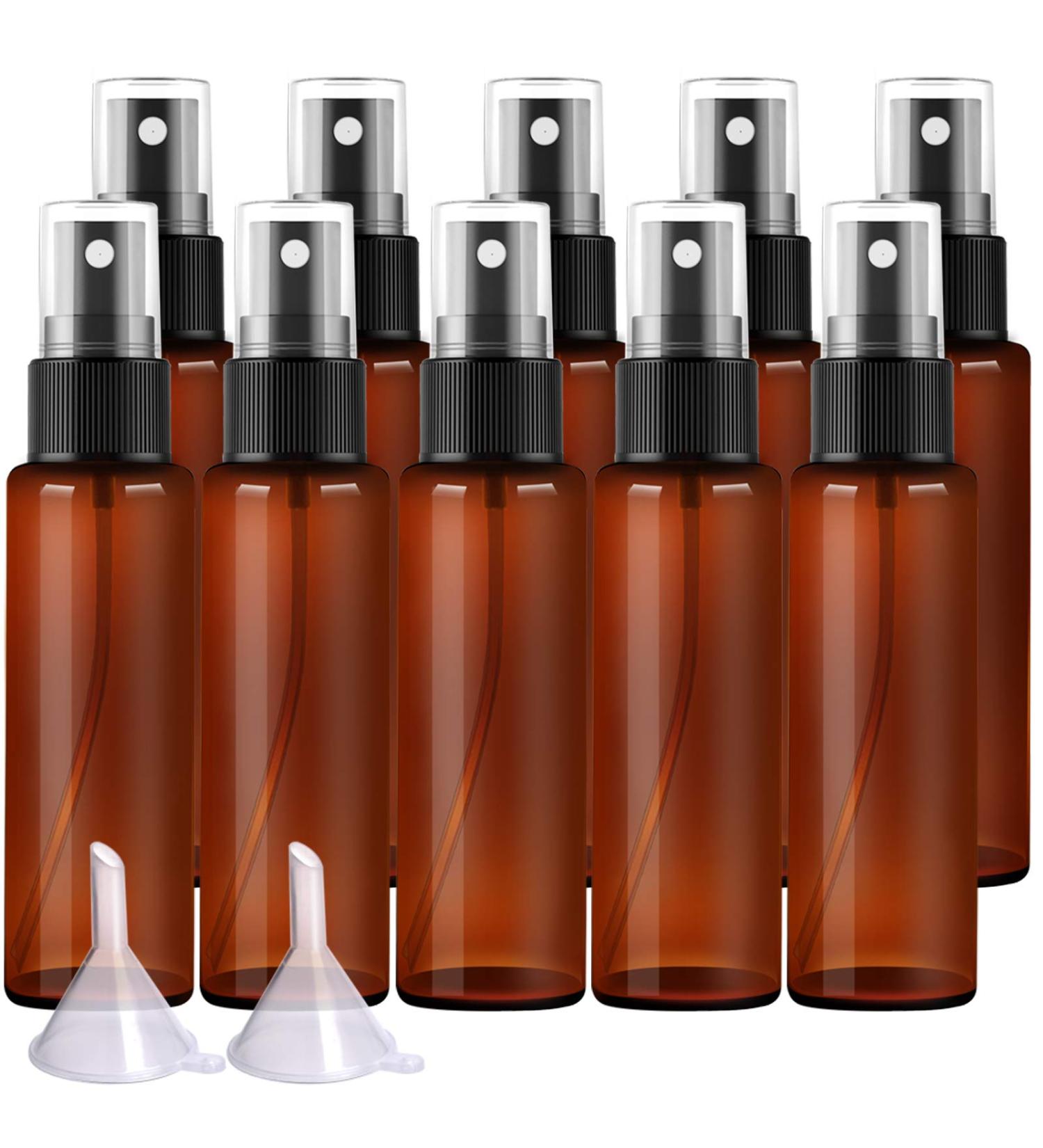FANDAMEI 10 x 30ml Spray Bottles - Empty Perfume Atomizer with Funnel | Durable Plastic Travel Spray Bottle - Buy Online on SooperMarket.com