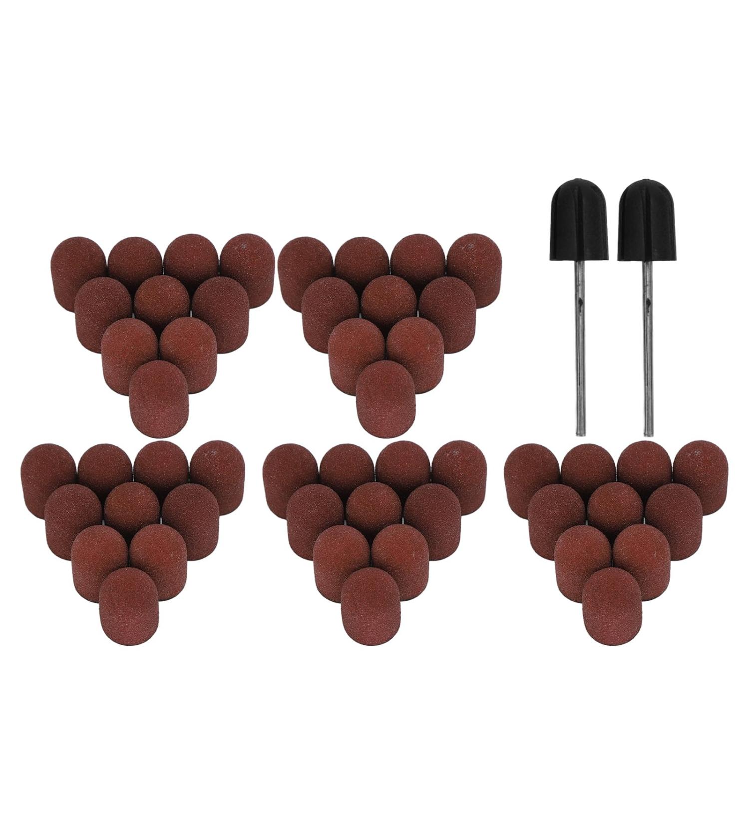 Sanding Bands for Nail Drill Sanding Bands Nail Drill Bits 120# Grit Nail Art Sanding Caps Manicure Polishing Grinding Bands Nail Drill Bits Set with Shaft Nail Sanding Heads - Buy Online on SooperMarket.com