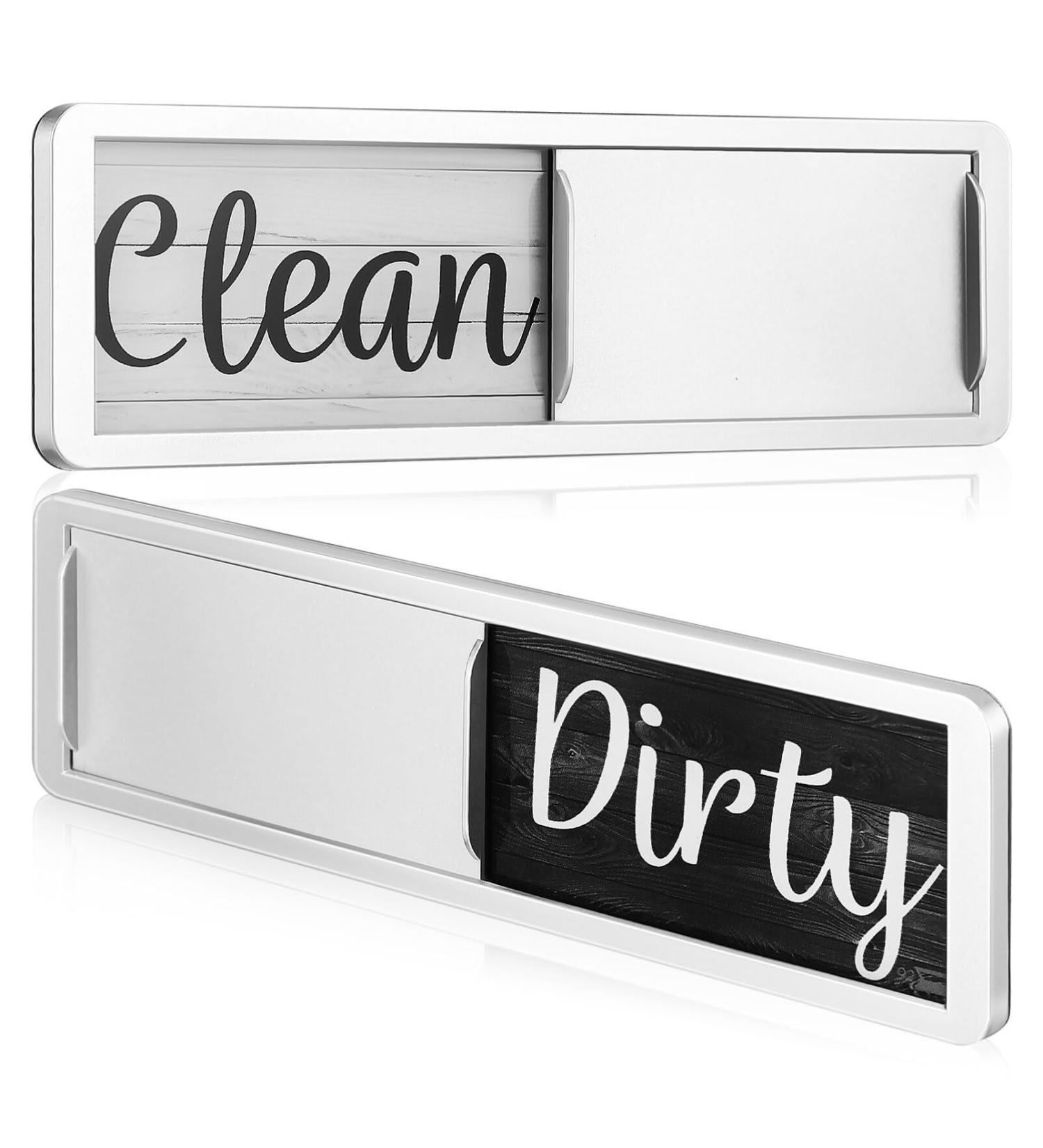 HOLIDYOYO Dishwasher Magnet Clean Dirty Sign Non-scratching Sticky Tab Clean Dirty Running Empty Magnet Lissabergs Slide Indicator for Better Kitchen Home - Buy Online on SooperMarket.com