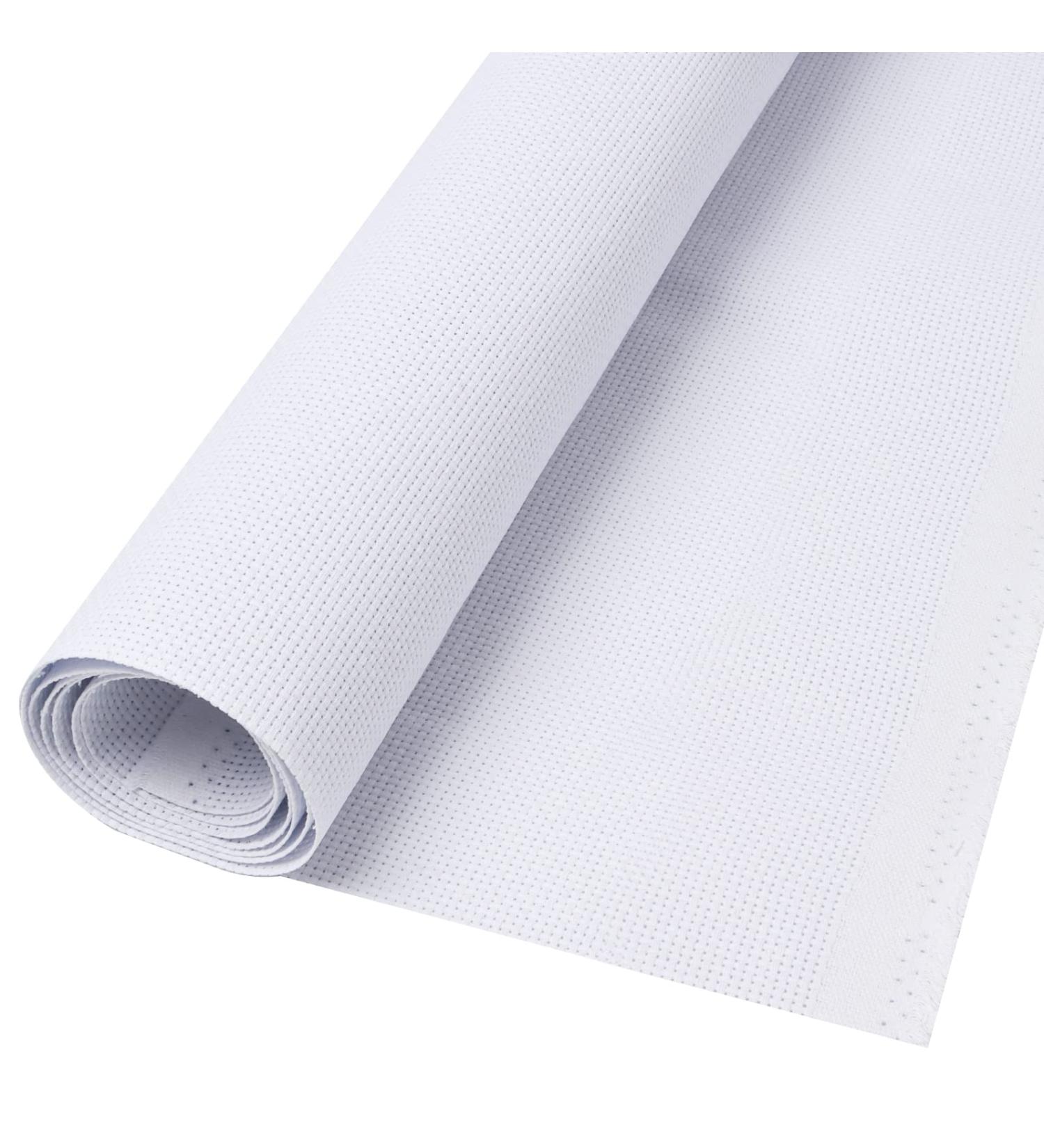 Anjmd 59x39 Inch 11 Count Aida Cloth White, DIY Cross Stitch Fabric for Home Embroidery - Buy Online on SooperMarket.com